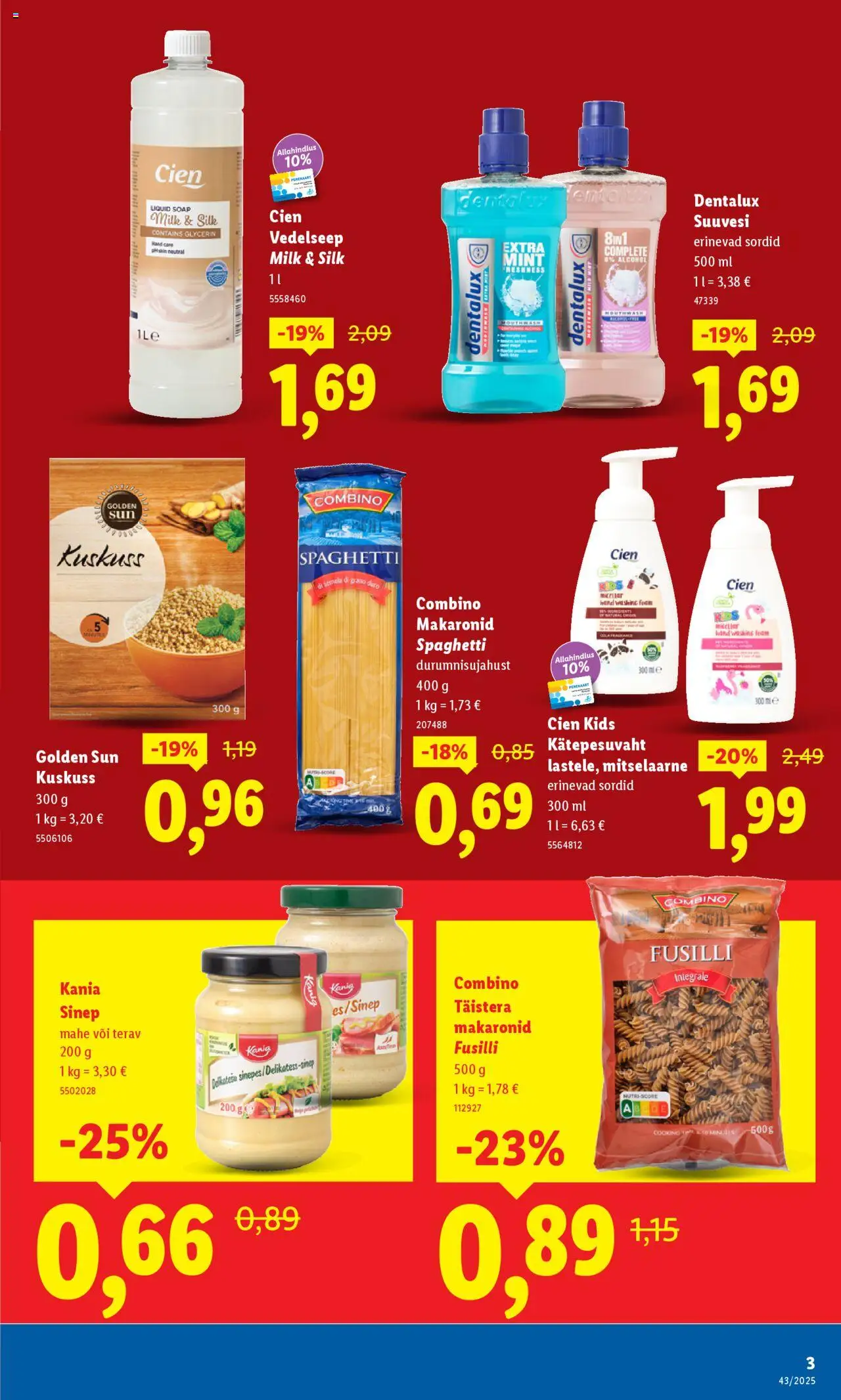 Lidl kliendilehe eelvaade alates 2025.10.20