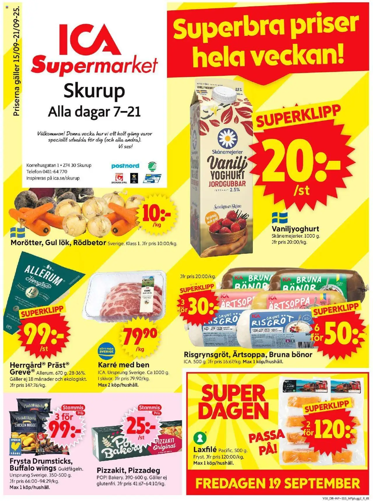 Skurup är giltig 15/09 2025 > Veckans Erbjudanden gäller från 15/09/2025 till 21/09/2025 sidnummer 1