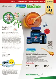 Vorschau von dem Prospekt des Geschäftes Reformhaus Bacher, gültig ab dem 01.11.2025