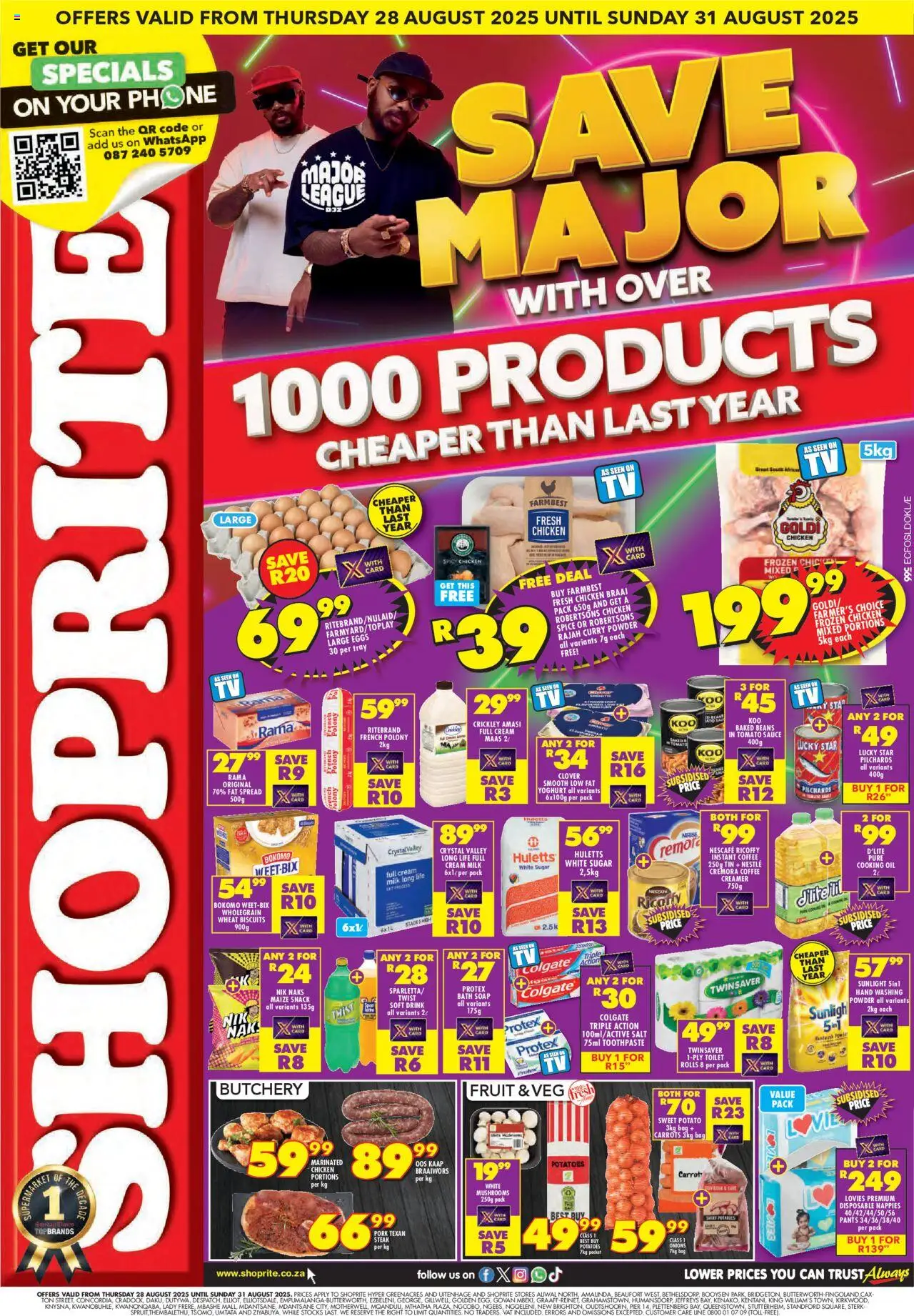 Shoprite Eastern Cape - Major League Deals 28/08 - 31/08/2025 >> Catalogue