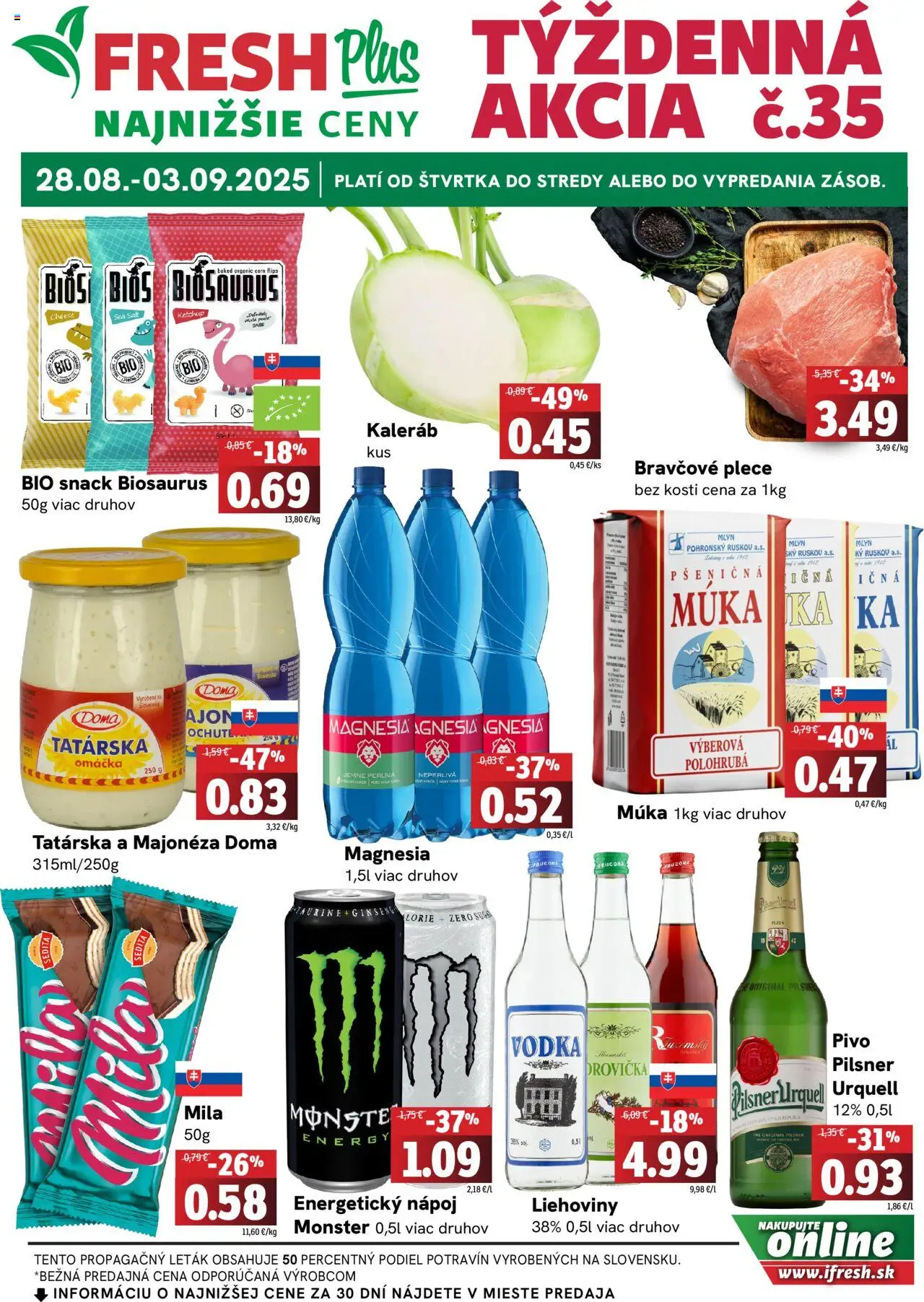 Fresh Leták od 28.08.2025 > Potraviny online