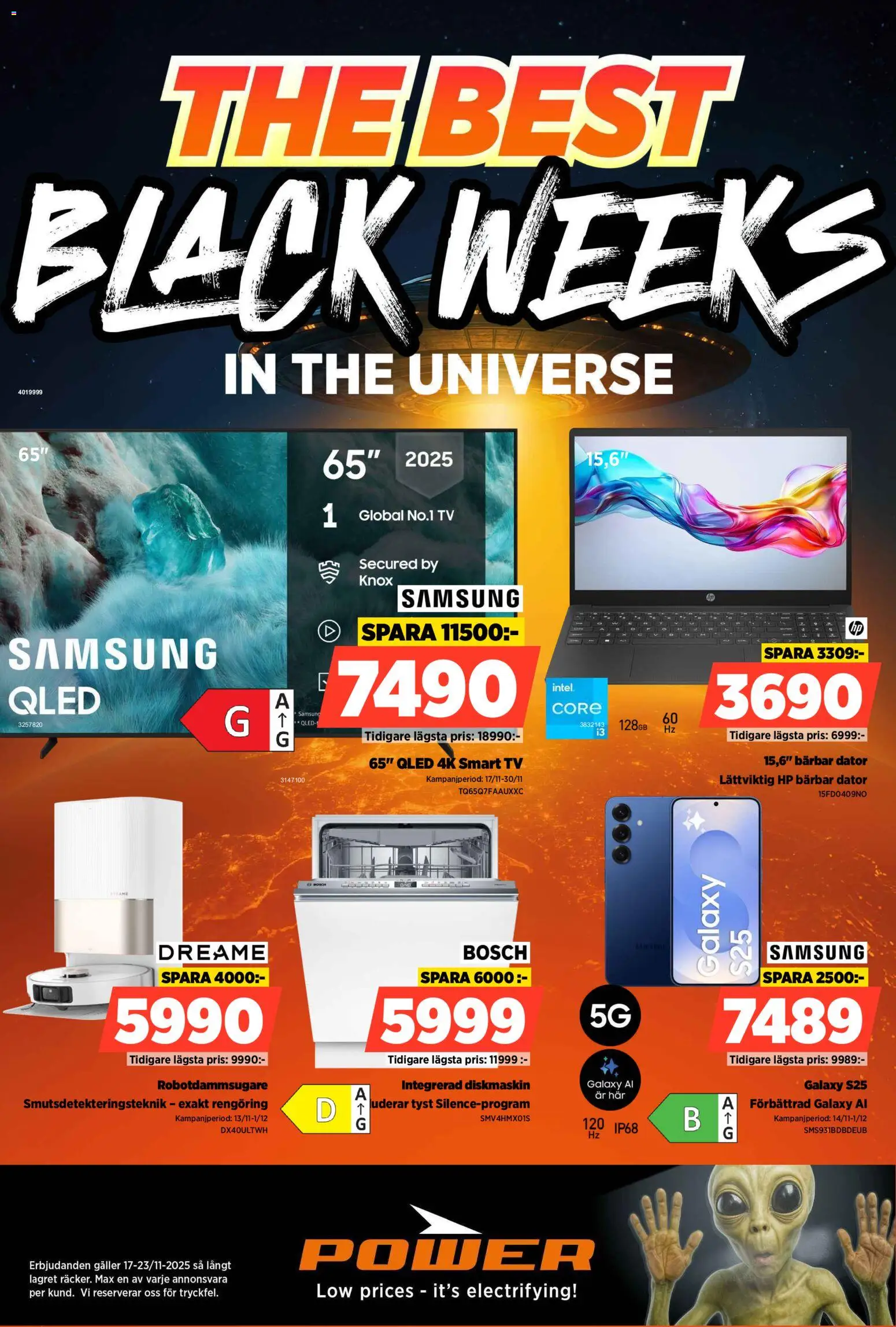 Förhandsgranska reklamblad Black Friday från butik Power gäller från 17/11/2025