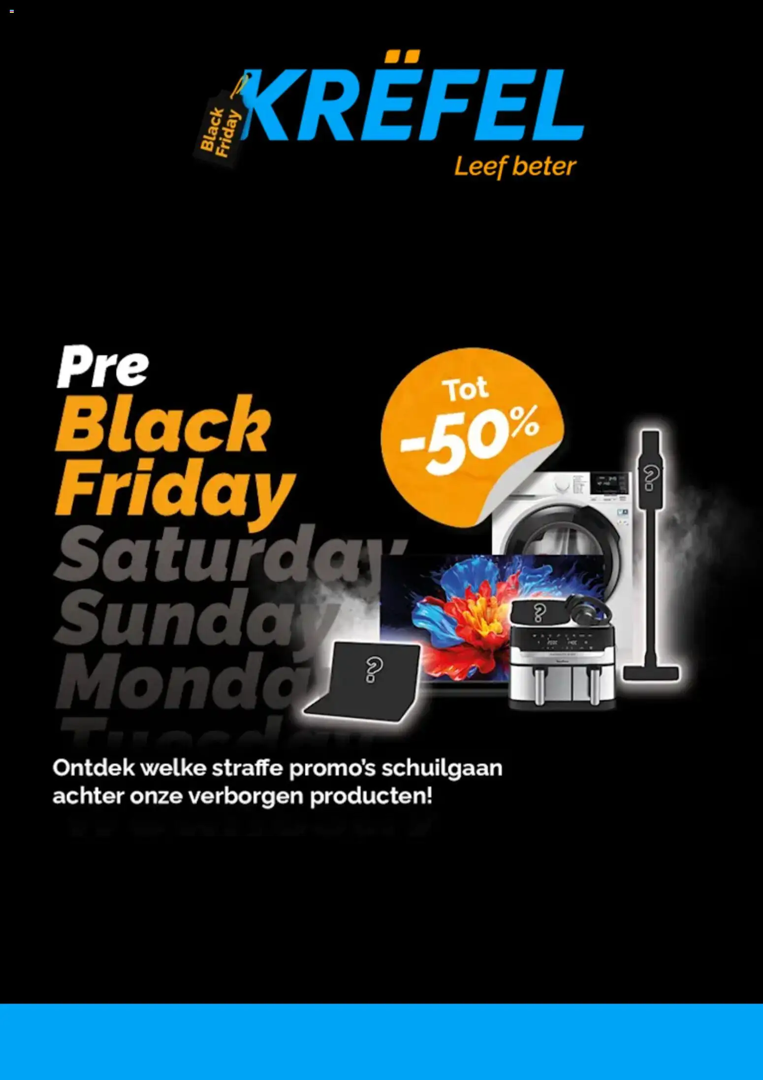 Voorbeeld van Black Friday van winkel Krëfel geldig vanaf 03/11/2025