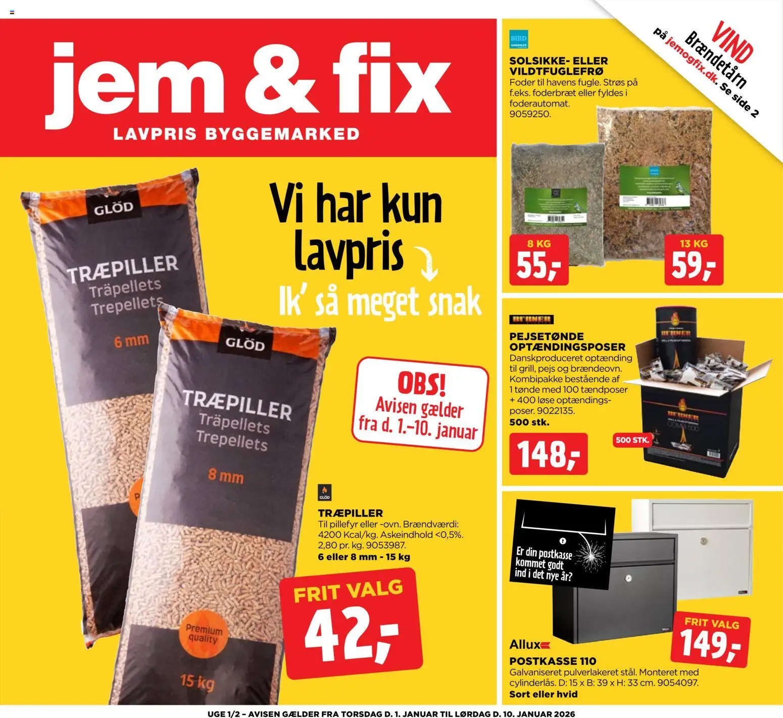 Eksempel på tilbudsavis Tilbudsavis fra butik Jem & fix gyldig fra 01/01/2026
