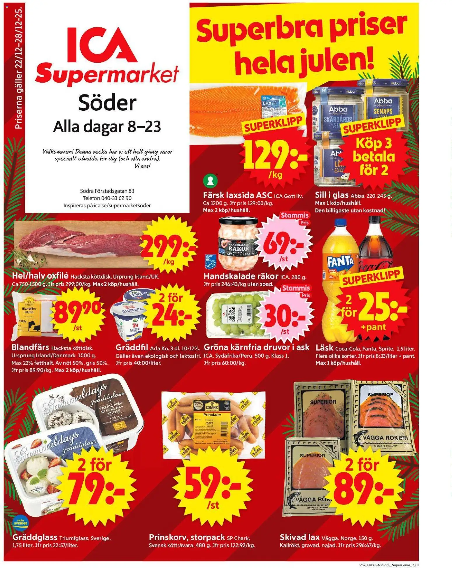 Förhandsgranska reklamblad Malmö från butik ICA Supermarket gäller från 22/12/2025