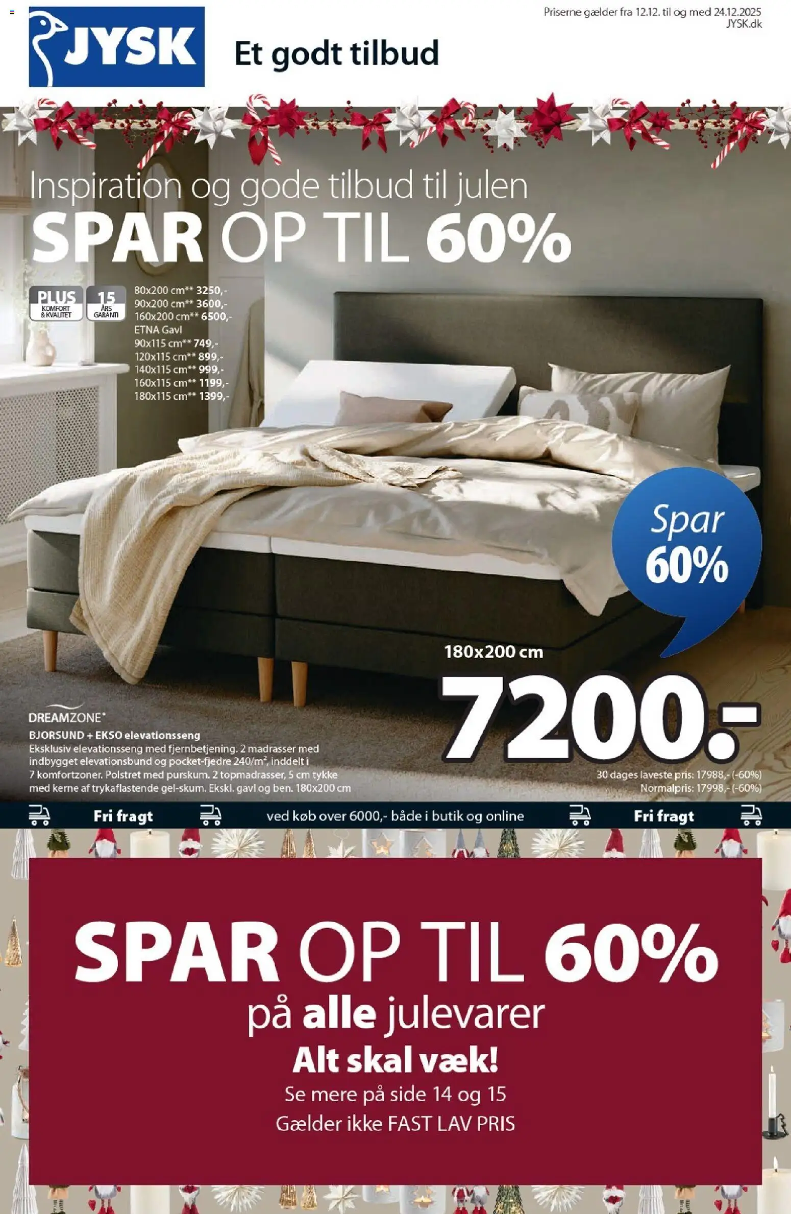 Eksempel på tilbudsavis Tilbudsavis fra butik JYSK gyldig fra 12/12/2025