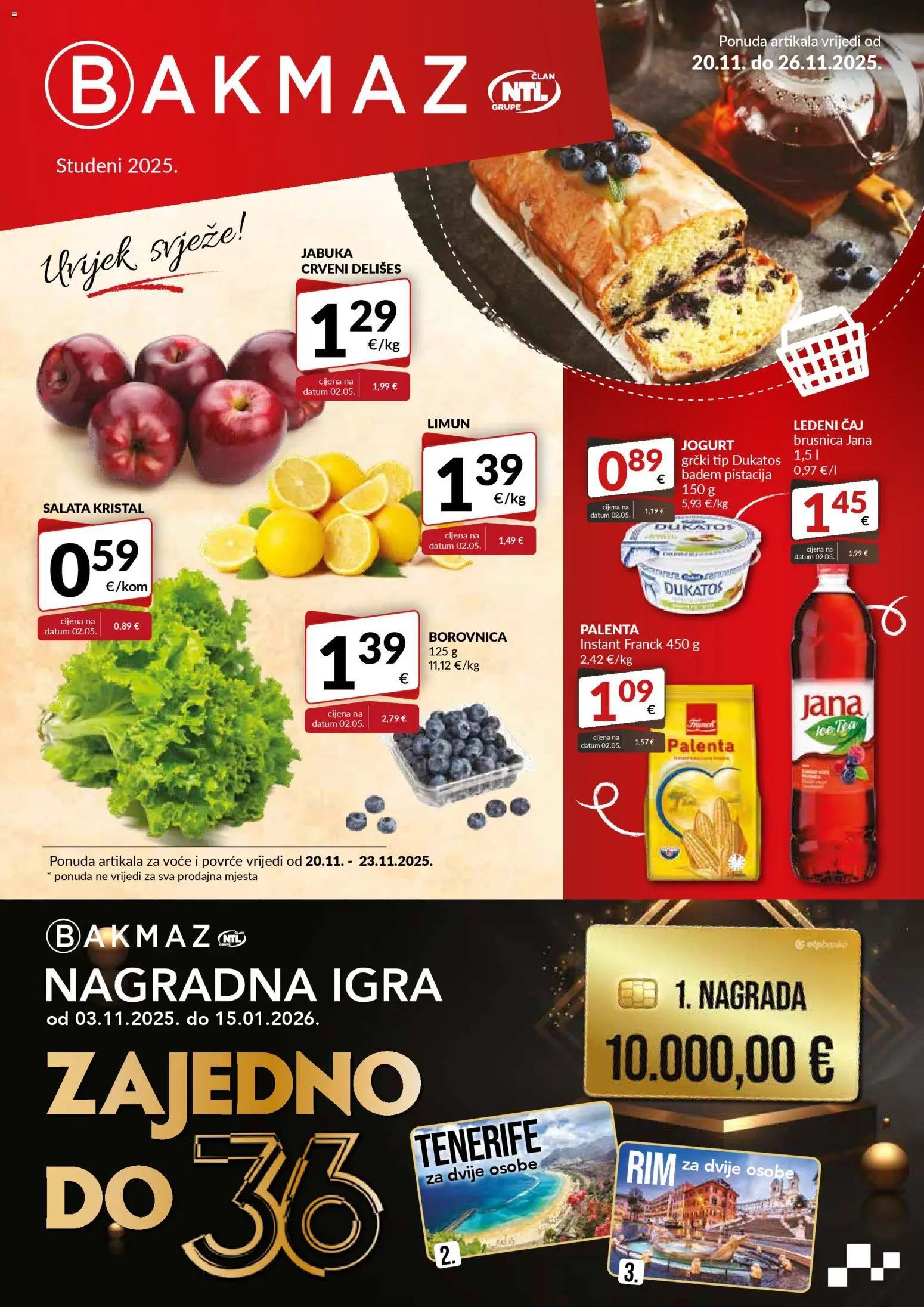 Pregled letka Katalog trgovine Bakmaz vrijedi od 20.11.2025