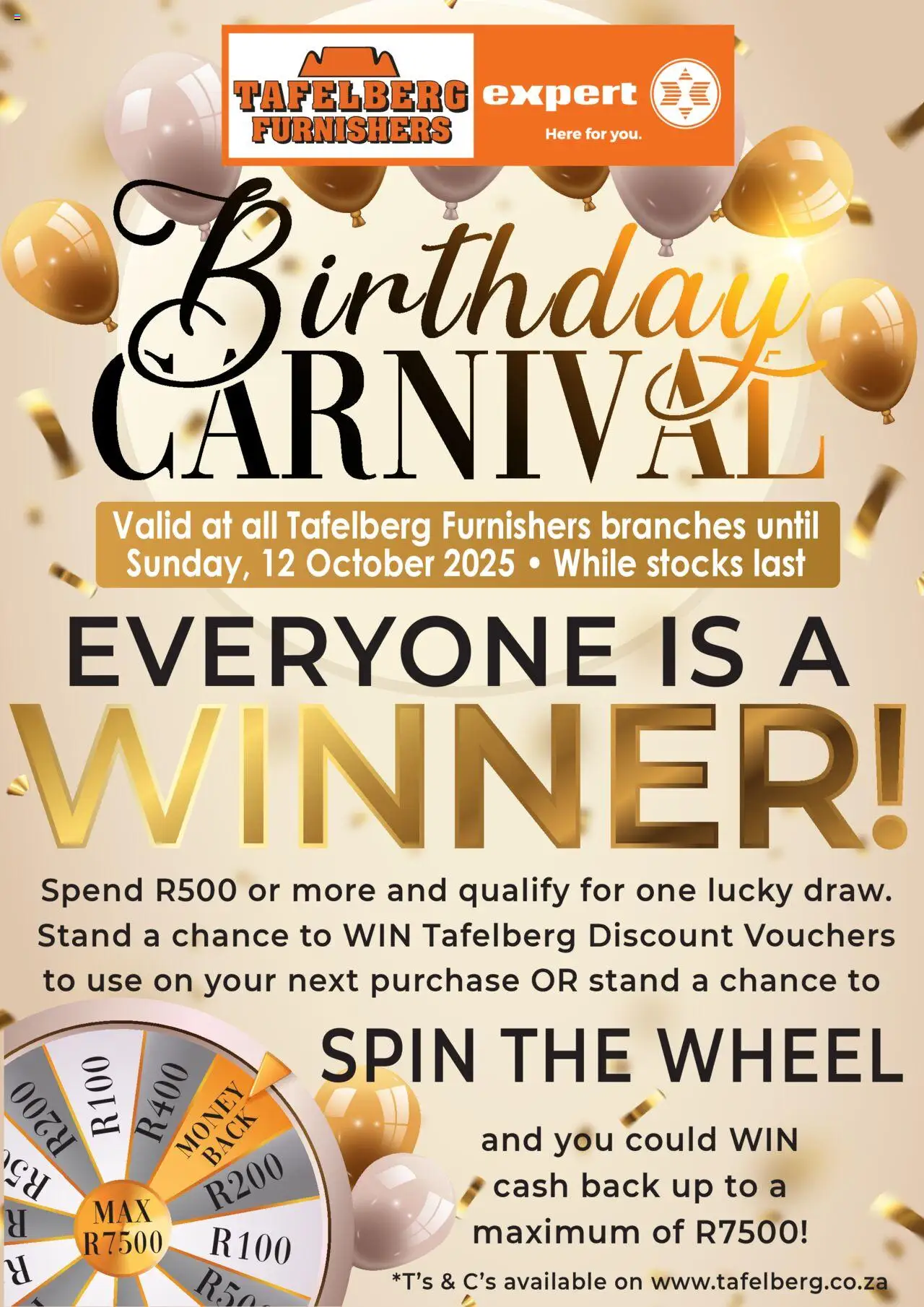 Tafelberg Furnishers Specials from 06/10 - 12/10/2025 > Promotions