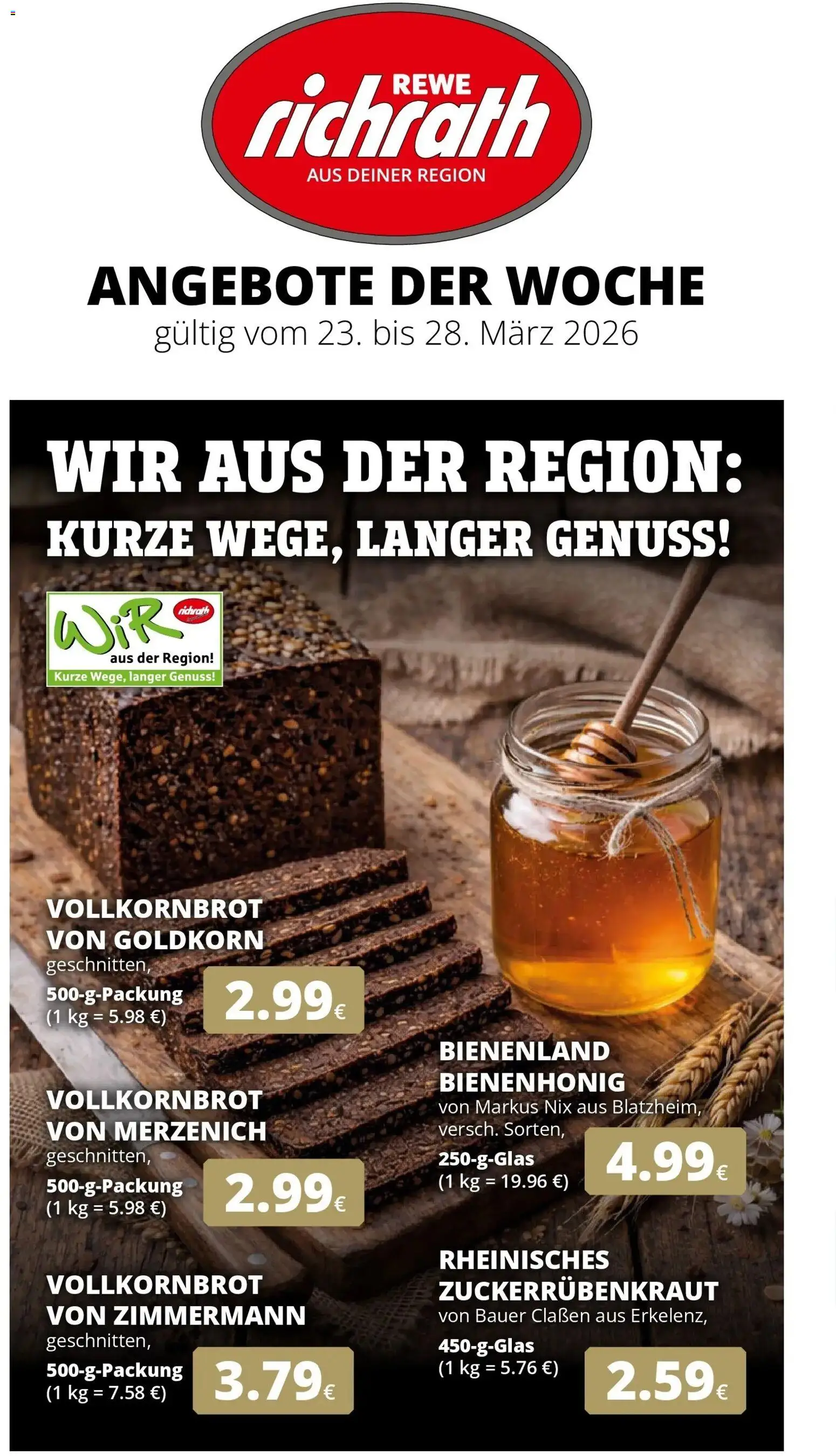 Vorschau von dem Prospekt des Geschäftes Rewe, gültig ab dem 23.03.2026