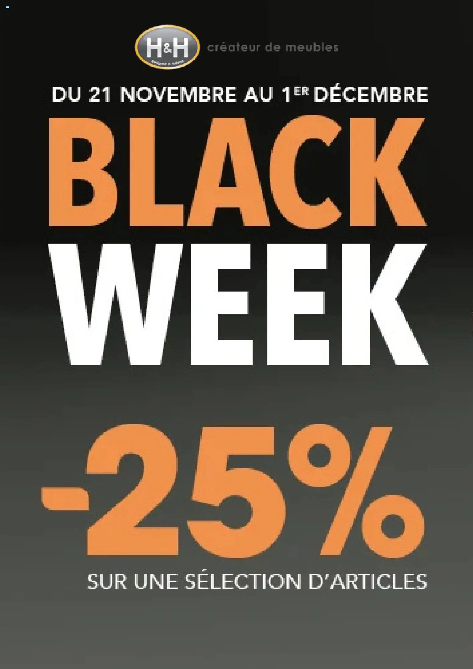 Prévisualisation de Black Friday du magasin H&H formulaire valide 21/11/2025