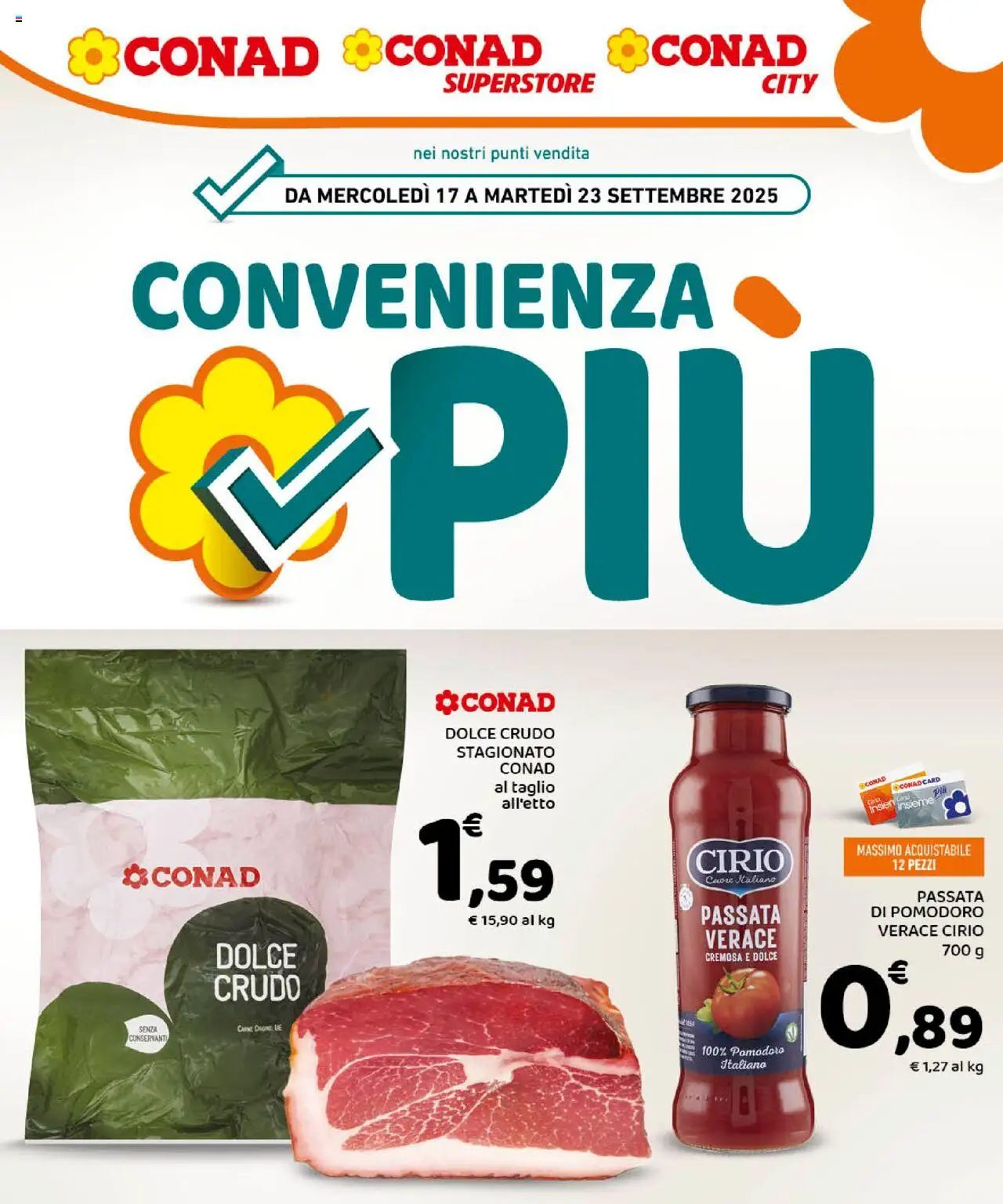 Volantino Conad valido da 17/09/2025 numero di pagina 1
