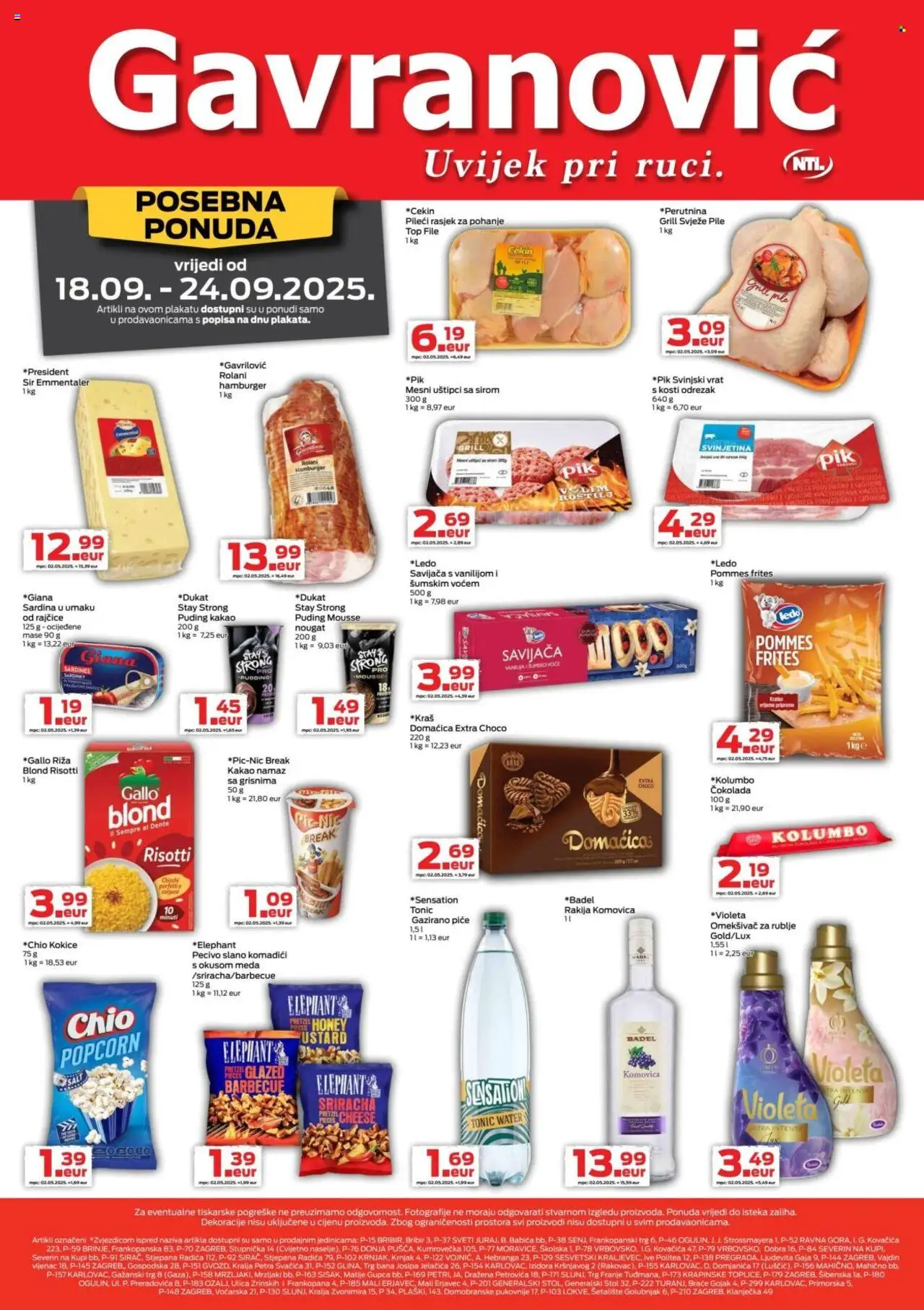 Gavranović aktualni Katalog vrijedi od 18.09.2025 - tjedna akcija broj stranice 1