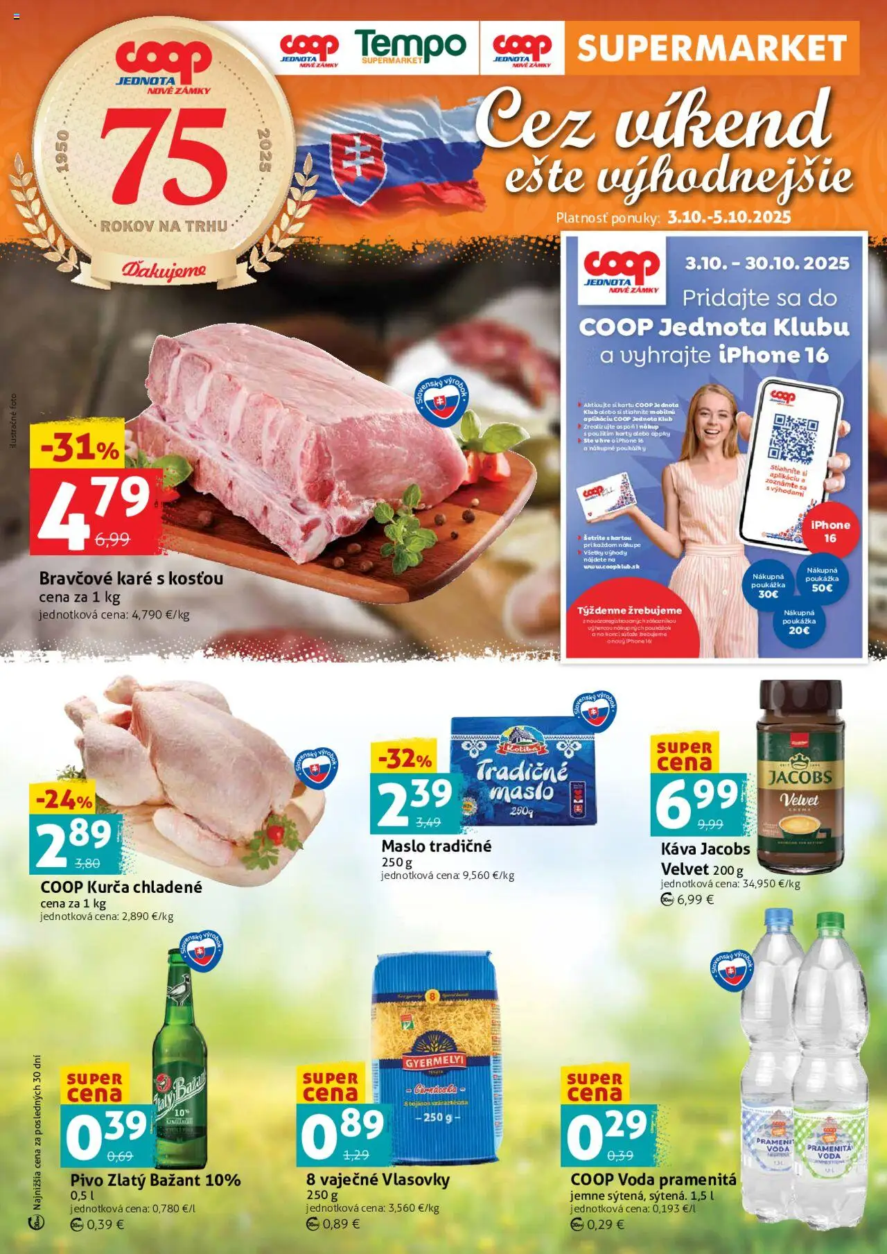 COOP Jednota leták od 03.10.2025 > Cez víkend ešte výhodnejšie online