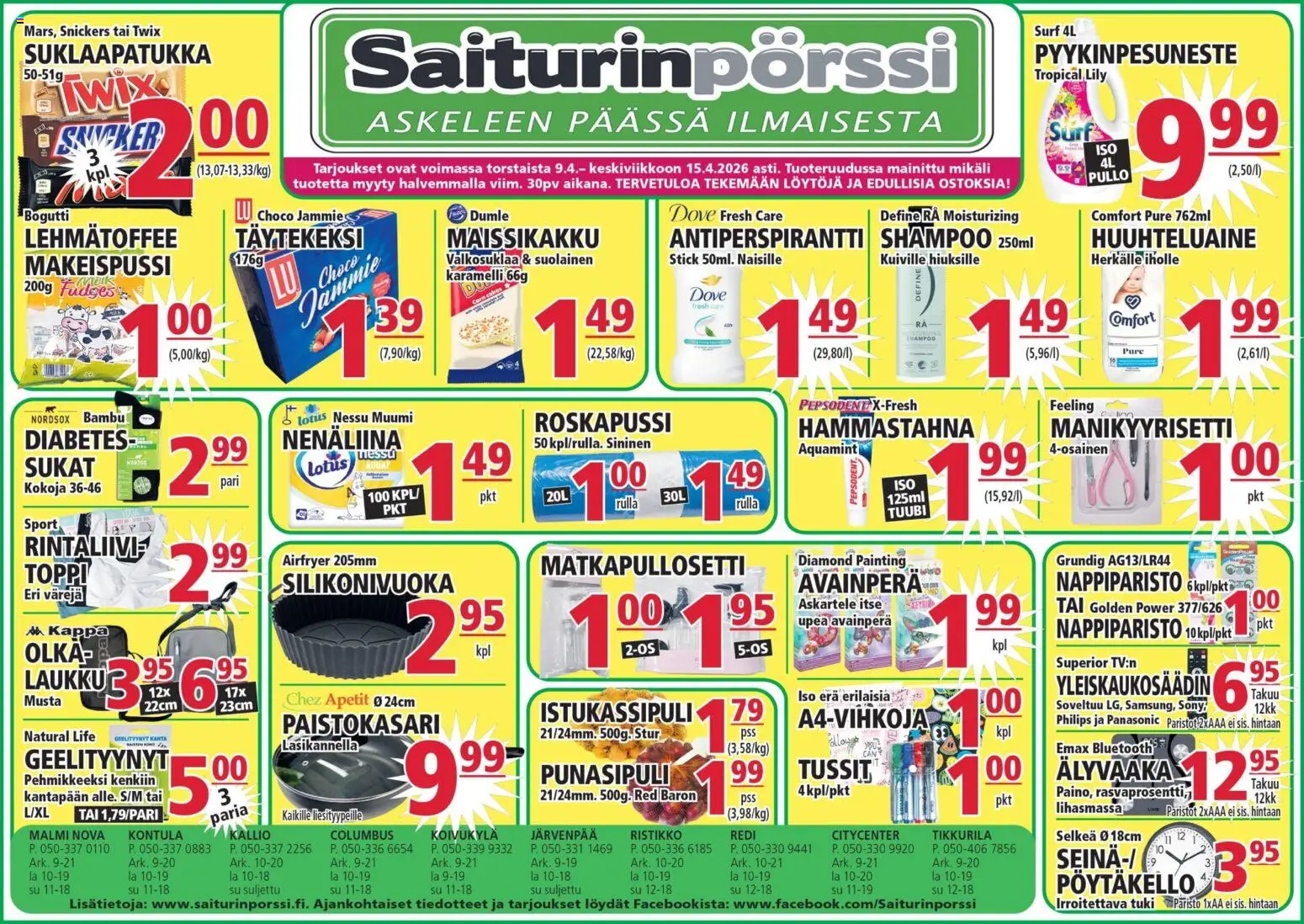 Kaupan Saiturinpörssi Saiturinpörssi tarjoukset esikatselu, voimassa 09/04/2026