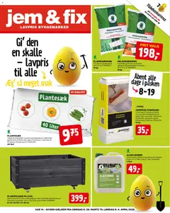 Eksempel på tilbudsavis Jem & fix - Tilbudsavis uge 14 fra butik Jem & fix gyldig fra 29/03/2026