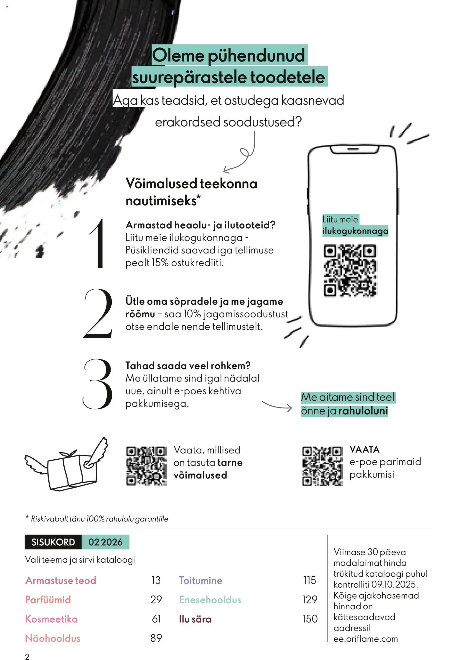 Oriflame kliendilehe eelvaade alates 2026.01.28