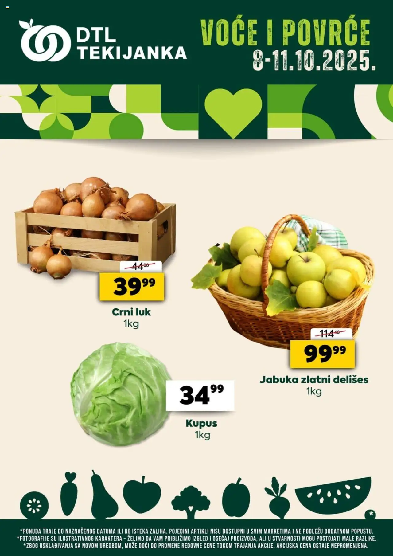 Tekijanka katalog važi od 08.10.2025 - stranica 1 - Crni luk, Kupus, Povrće, Luk, Voće