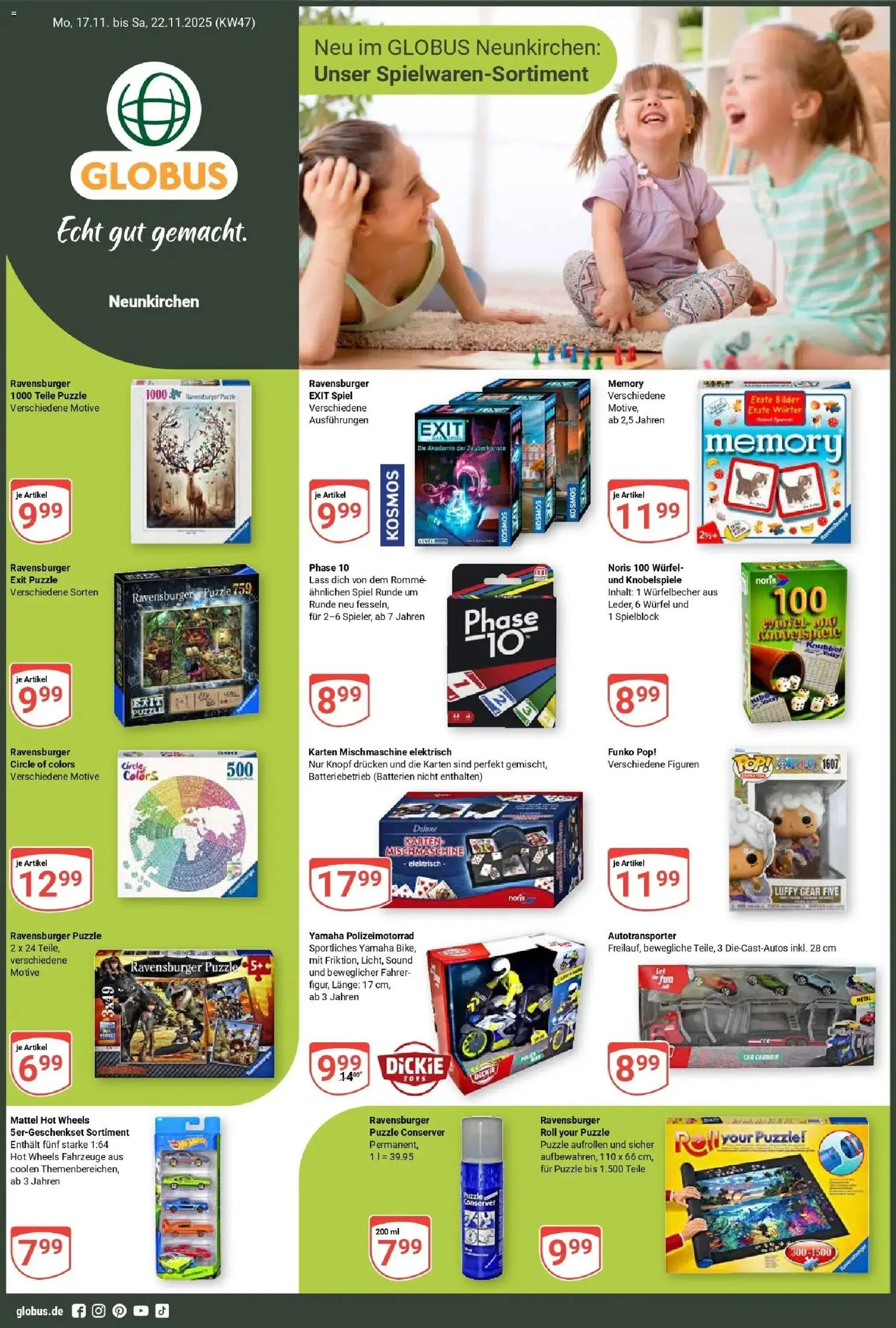 Vorschau von dem Prospekt des Geschäftes Globus, gültig ab dem 17.11.2025
