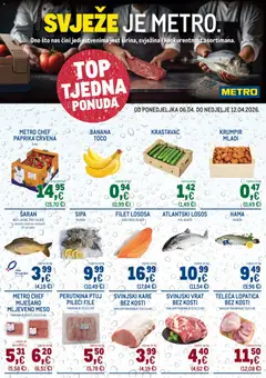 Pregled letka Metro - Ultra svježa ponuda trgovine Metro vrijedi od 06.04.2026