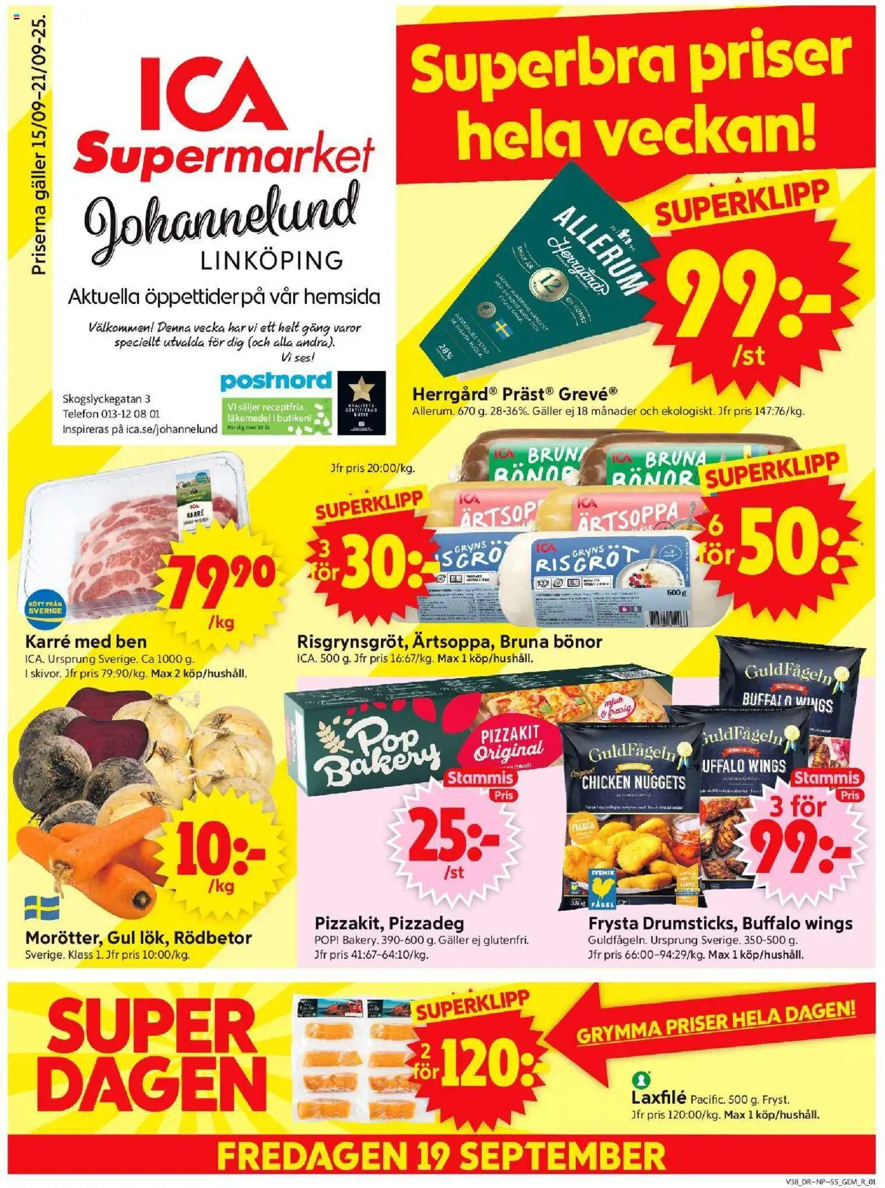 Linköping är giltig 15/09 2025 > Veckans Erbjudanden gäller från 15/09/2025 till 21/09/2025 sidnummer 1