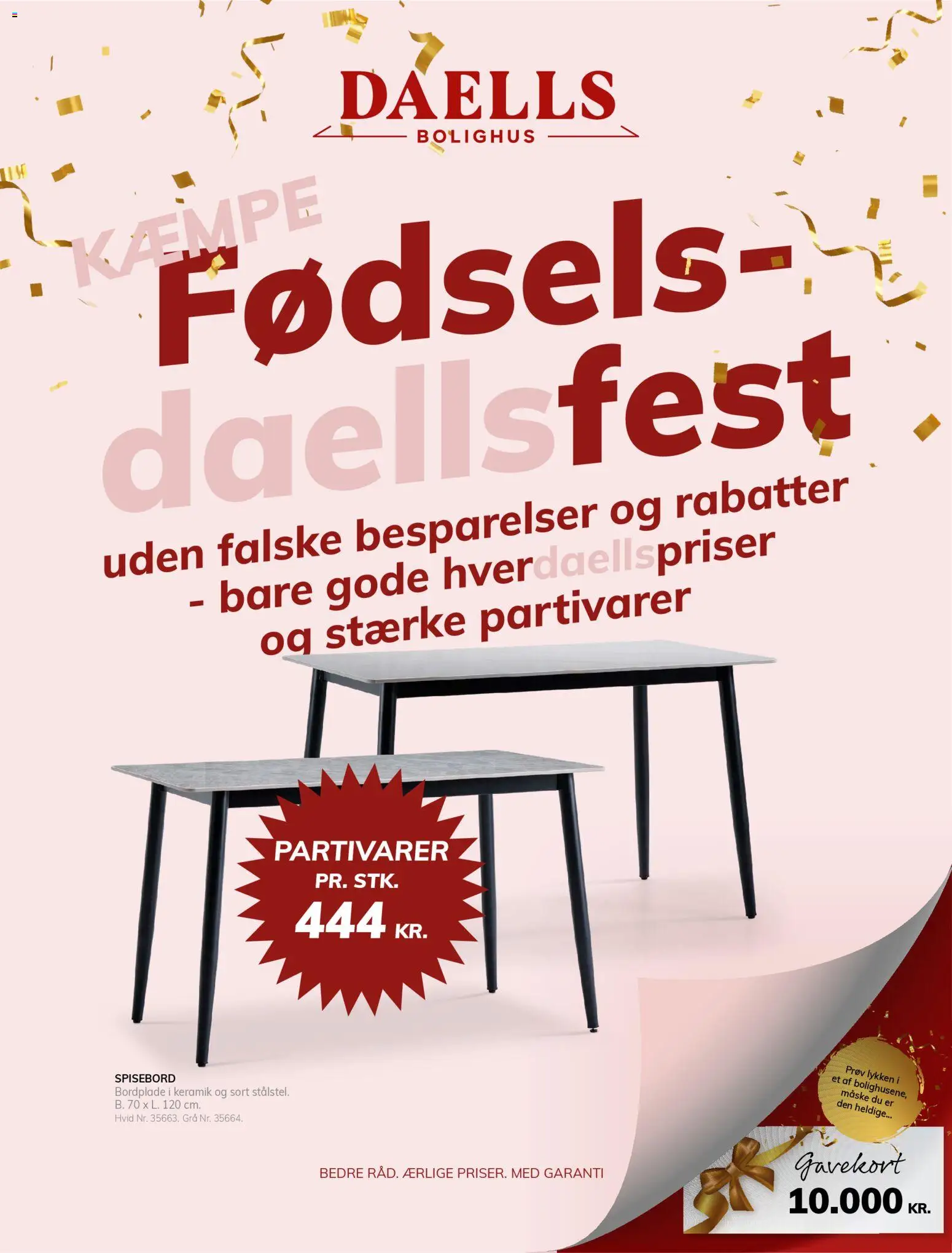 Eksempel på tilbudsavis Tilbudsavis fra butik Daells Bolighus gyldig fra 29/10/2025