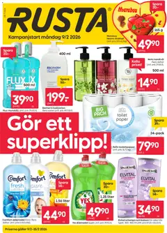 Förhandsgranska reklamblad Aktuella reklamblad Rusta från butik Rusta gäller från 09/02/2026