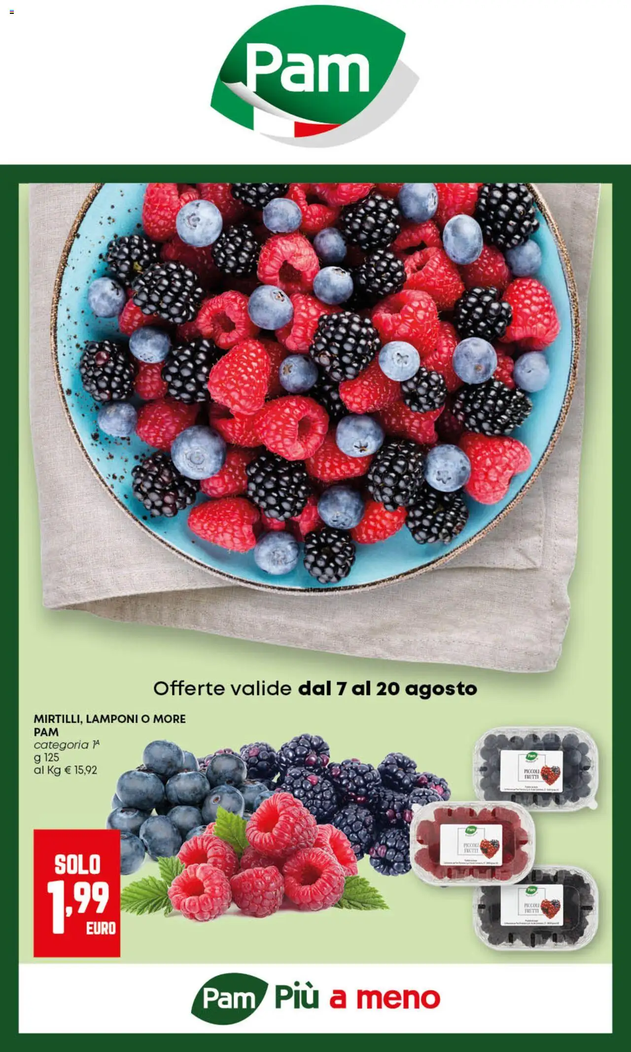 Volantino PAM valido da 07/08/2025 numero di pagina 1
