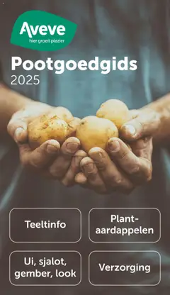 Voorbeeld van Pootgoedgids 2025 van winkel Aveve geldig vanaf 01/01/2025