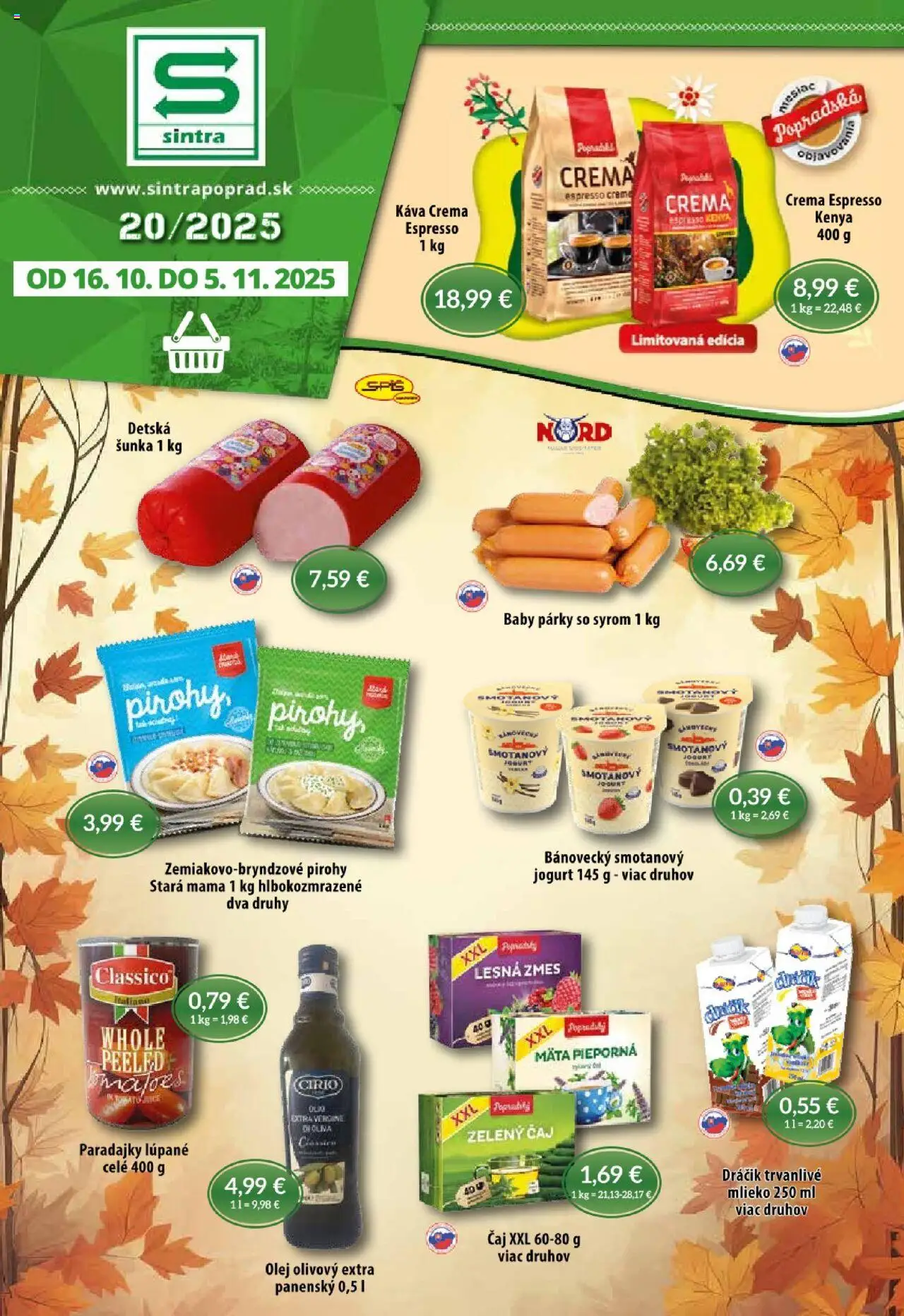 Sintra Leták (16.10. - 05.11.2025) - Akčná ponuka