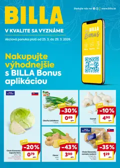 Náhľad Billa letáku platného od 25.03.2026