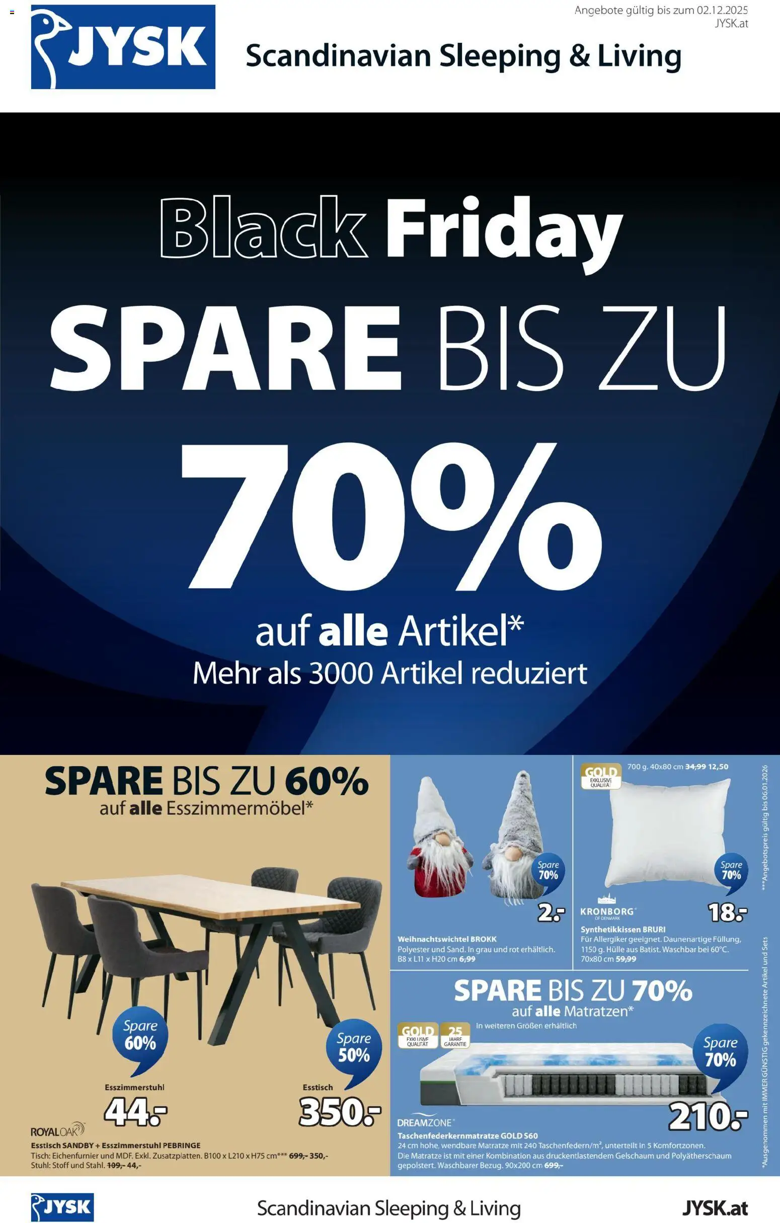 Vorschau der Angebote: JYSK Black Friday gültig ab 24.11.2025