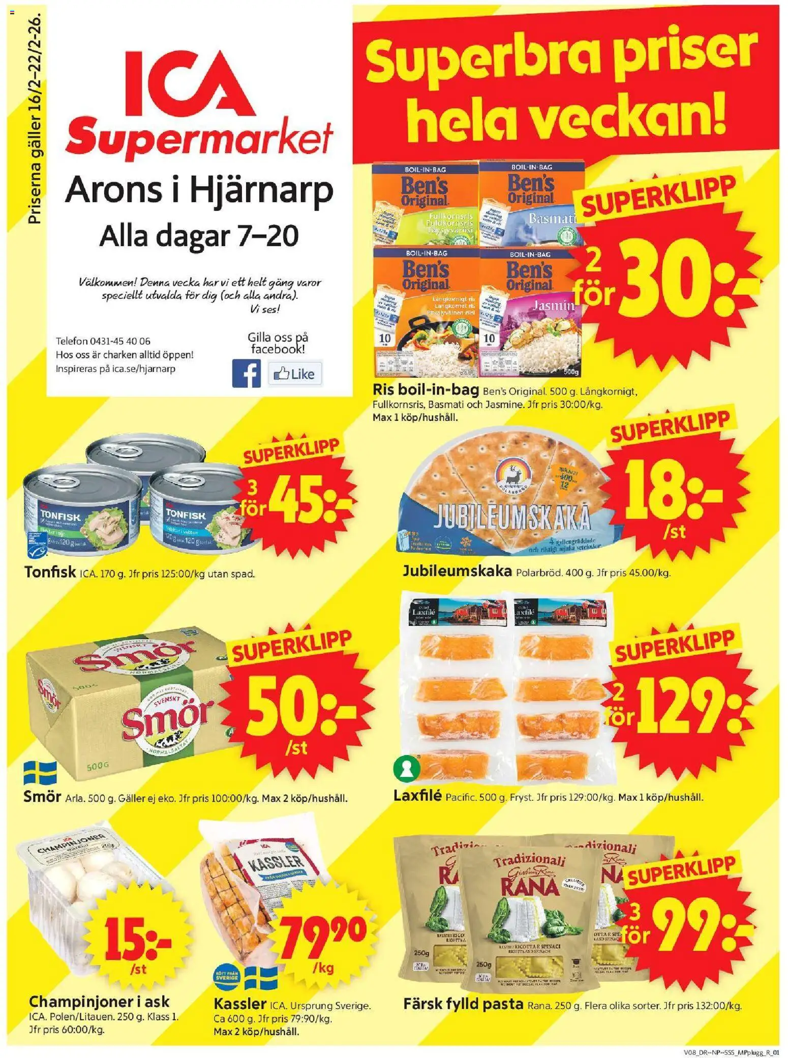 Förhandsgranska reklamblad Hjärnarp från butik ICA Supermarket gäller från 16/02/2026