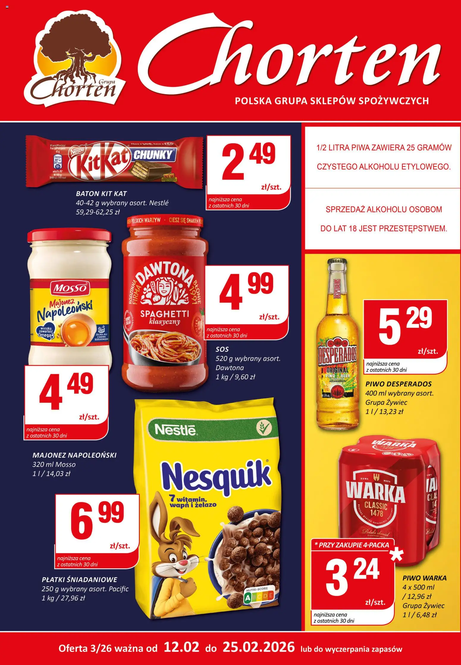 Pogląd gazetki "Plakat" ze sklepu Chorten ważnej od 12.02.2026