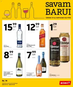 Rimi parduotuvės leidinio Leidinys - Alkoholinių gėrimų galiojančio nuo 2025.07.15 peržiūra