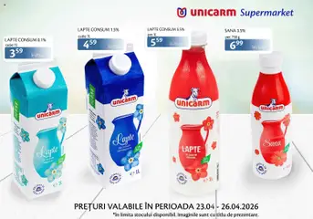 Previzualizarea de cataloage: Unicarm Unicarm Catalog Produse lactate valabil de la 23.04.2026