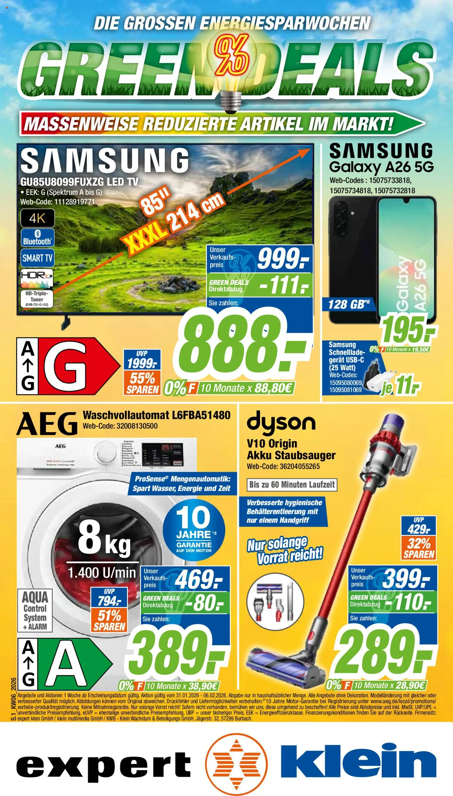 Vorschau von dem Prospekt des Geschäftes Expert, gültig ab dem 31.01.2026 - Samsung, Dyson, TV, Staubsauger, Smart TV