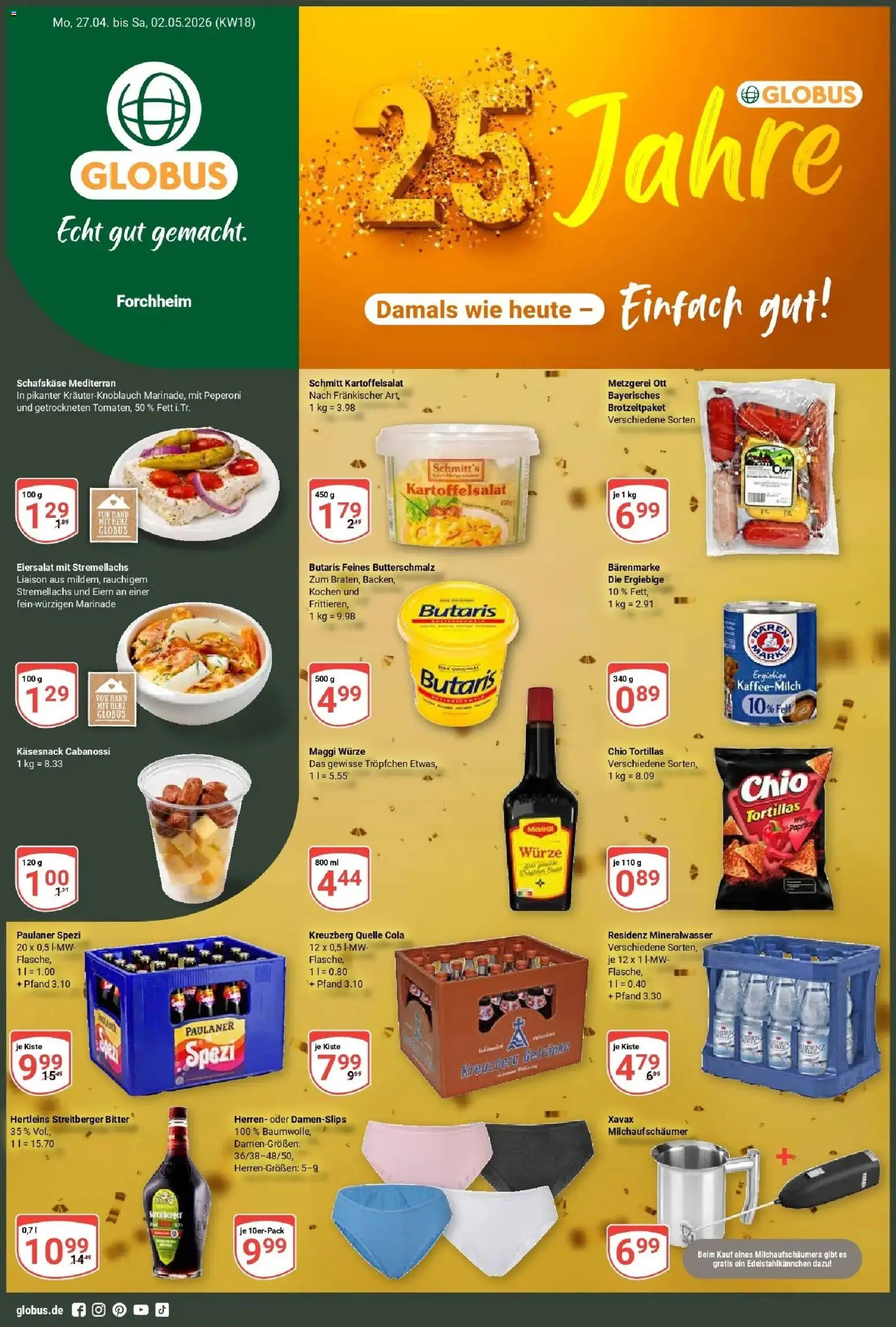Vorschau von dem Prospekt des Geschäftes Globus, gültig ab dem 27.04.2026