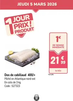 Prévisualisation de Promocash PROMO cabillaud du magasin Promocash formulaire valide 05/03/2026