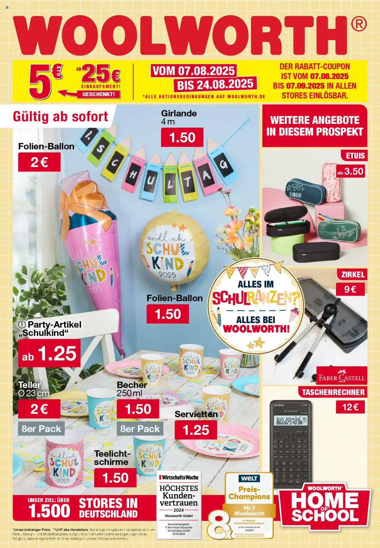 Woolworth Schulprospekt (vom von Mittwoch 20.08.2025)