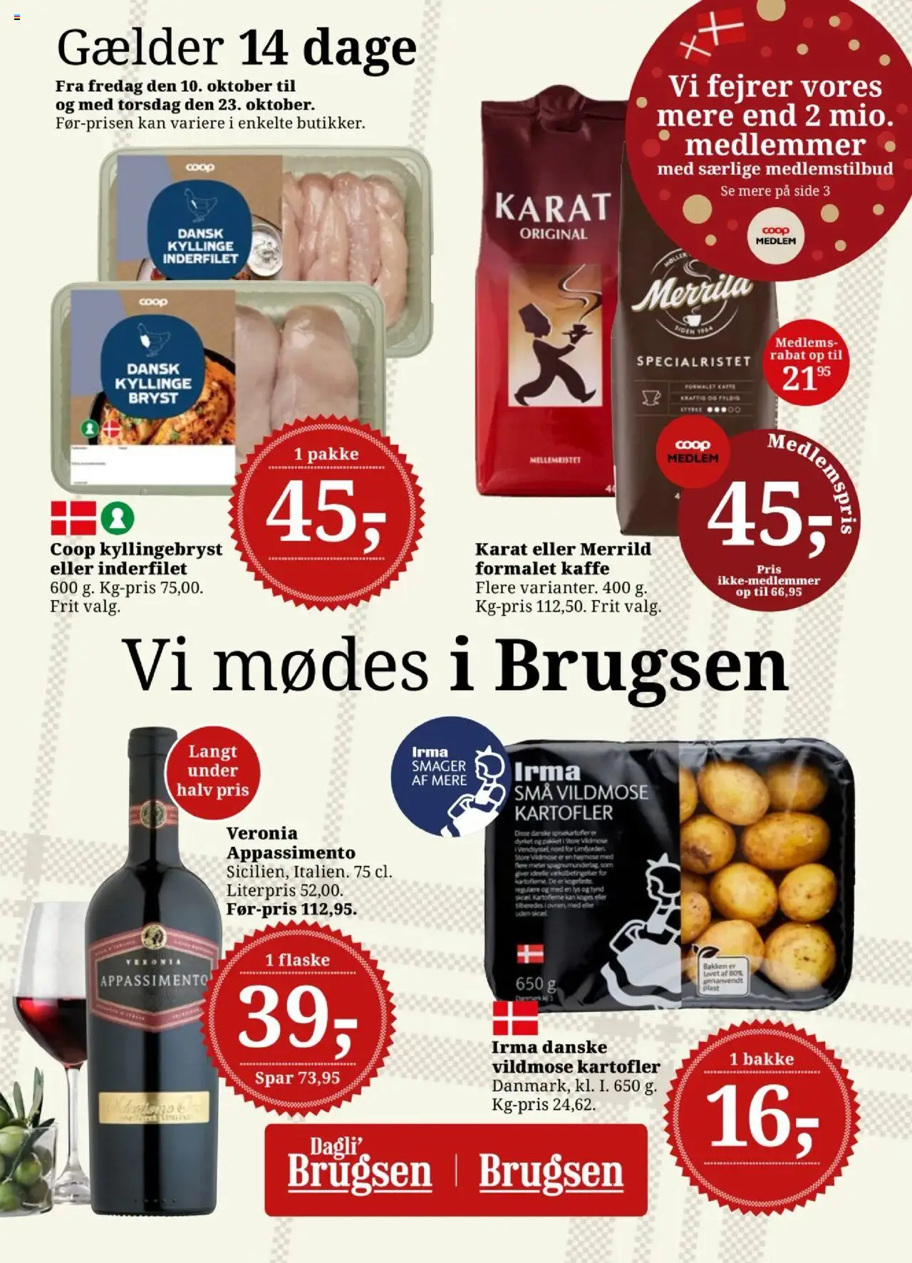 Dagli'Brugsen tilbudsavis gyldig fra 10/10/2025 - side 1