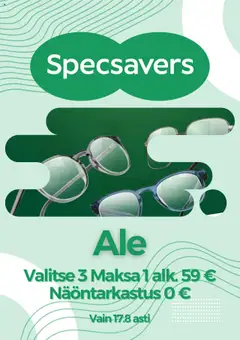 Kaupan Specsavers Tarjoukset esikatselu, voimassa 21/07/2025