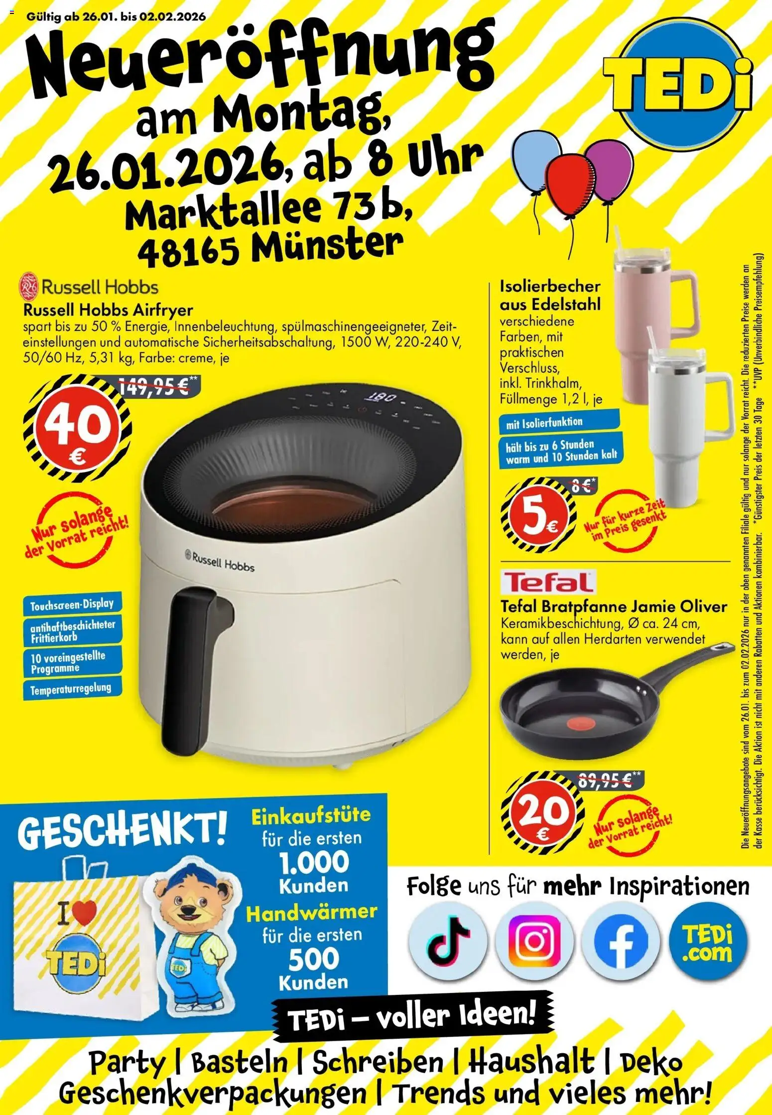 Vorschau von dem Prospekt des Geschäftes TEDi, gültig ab dem 21.01.2026