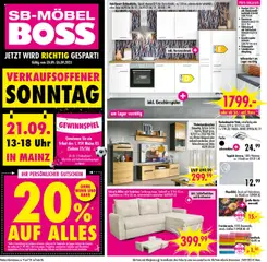 Vorschau von dem Prospekt des Geschäftes SB Möbel Boss, gültig ab dem 20.09.2025