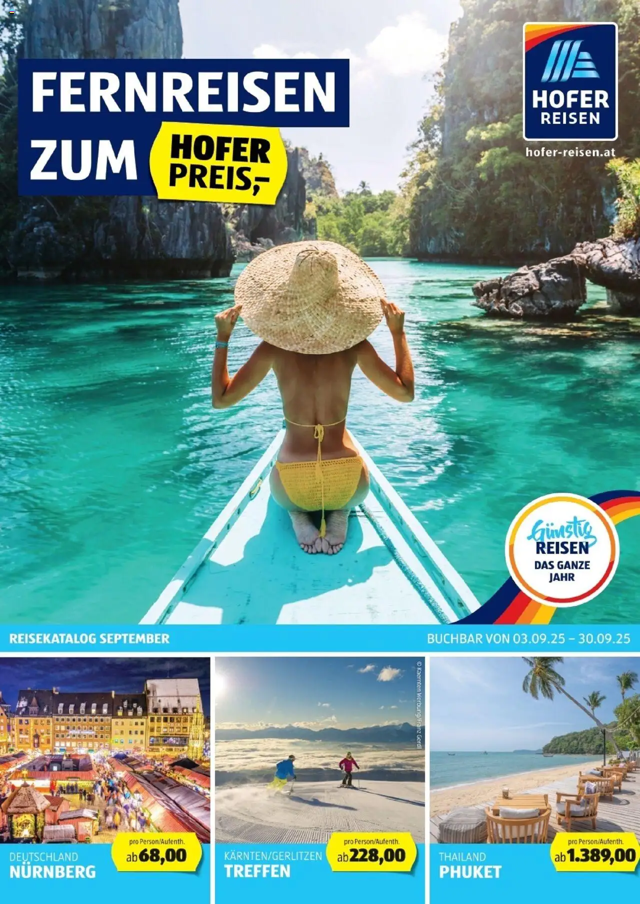  Hofer Reisen Flugblatt ab (03.09.2025 - 30.09.2025) - Seite 1