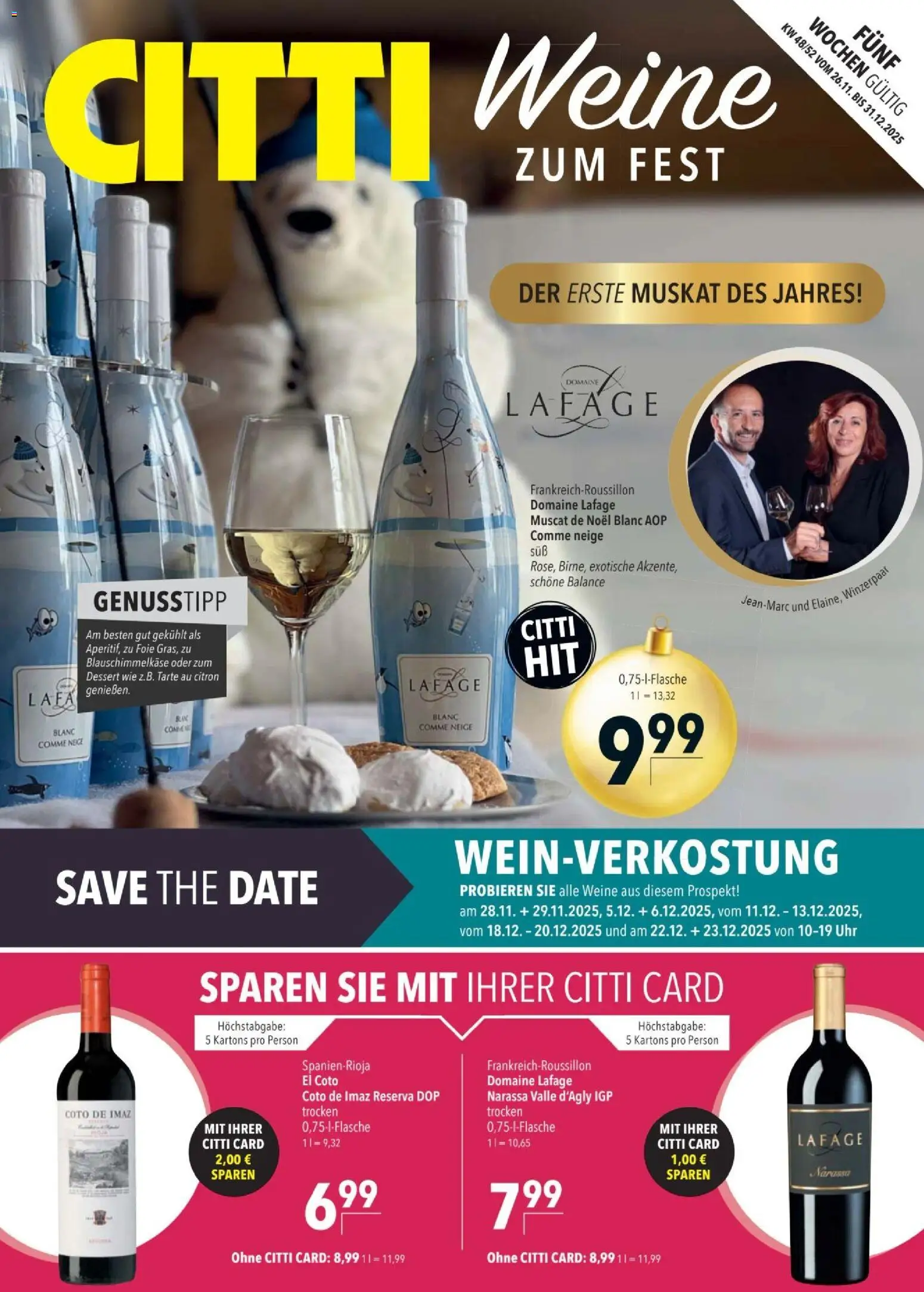 Eksempel på tilbudsavis Vin fra butik CITTI gyldig fra 26/11/2025