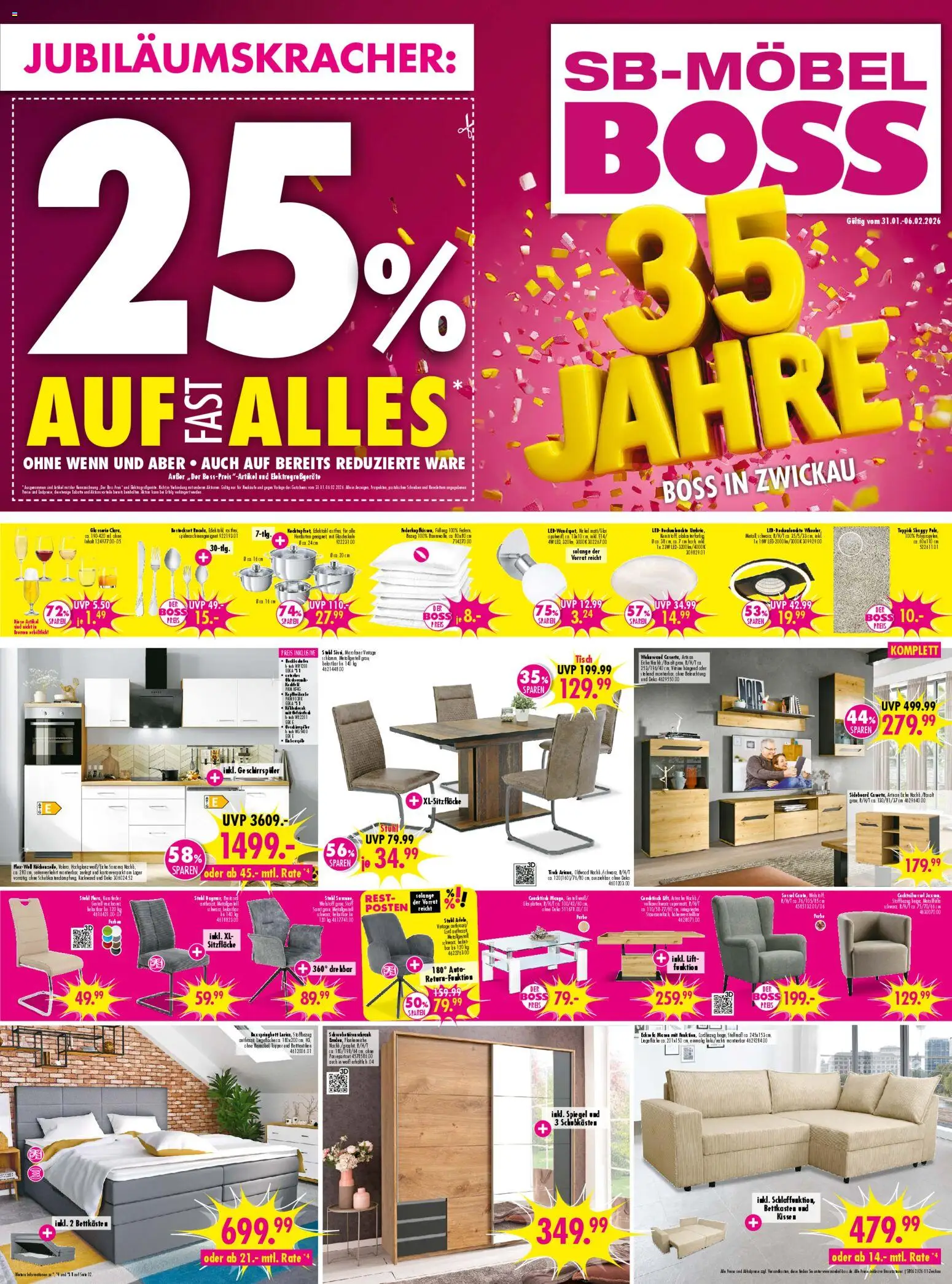 Vorschau von dem Prospekt des Geschäftes SB Möbel Boss, gültig ab dem 31.01.2026