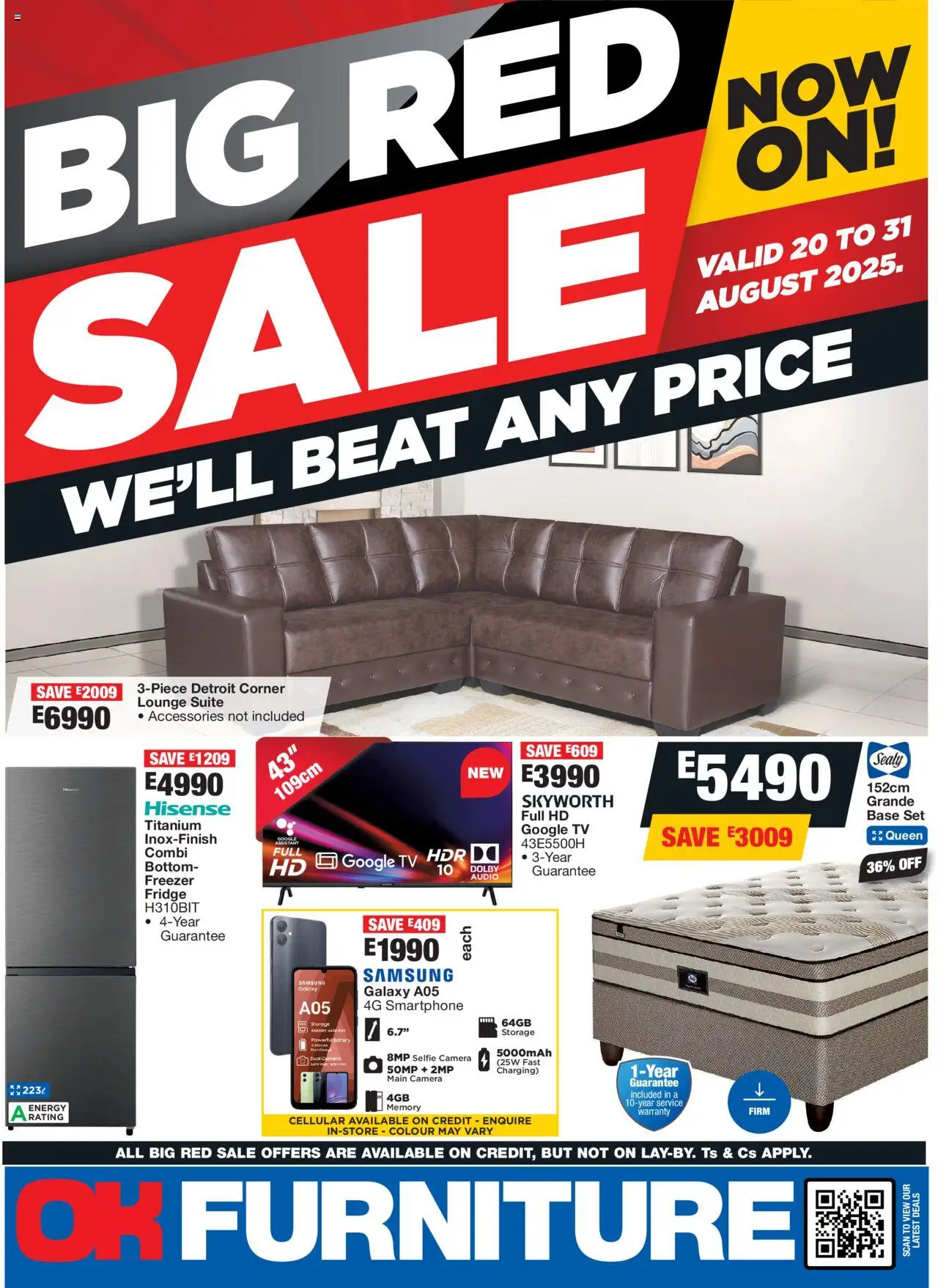 OK Furniture Catalogue Eswatini from 20/08 - 31/08/2025 > Promotions