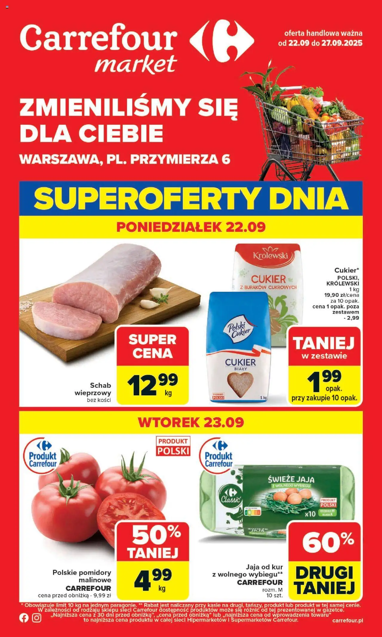 Carrefour Zmieniliśmy się dla Ciebie - Pl. Przymierza 6 od 22.09.2025 - Nowa Gazetka - Numer strony 1