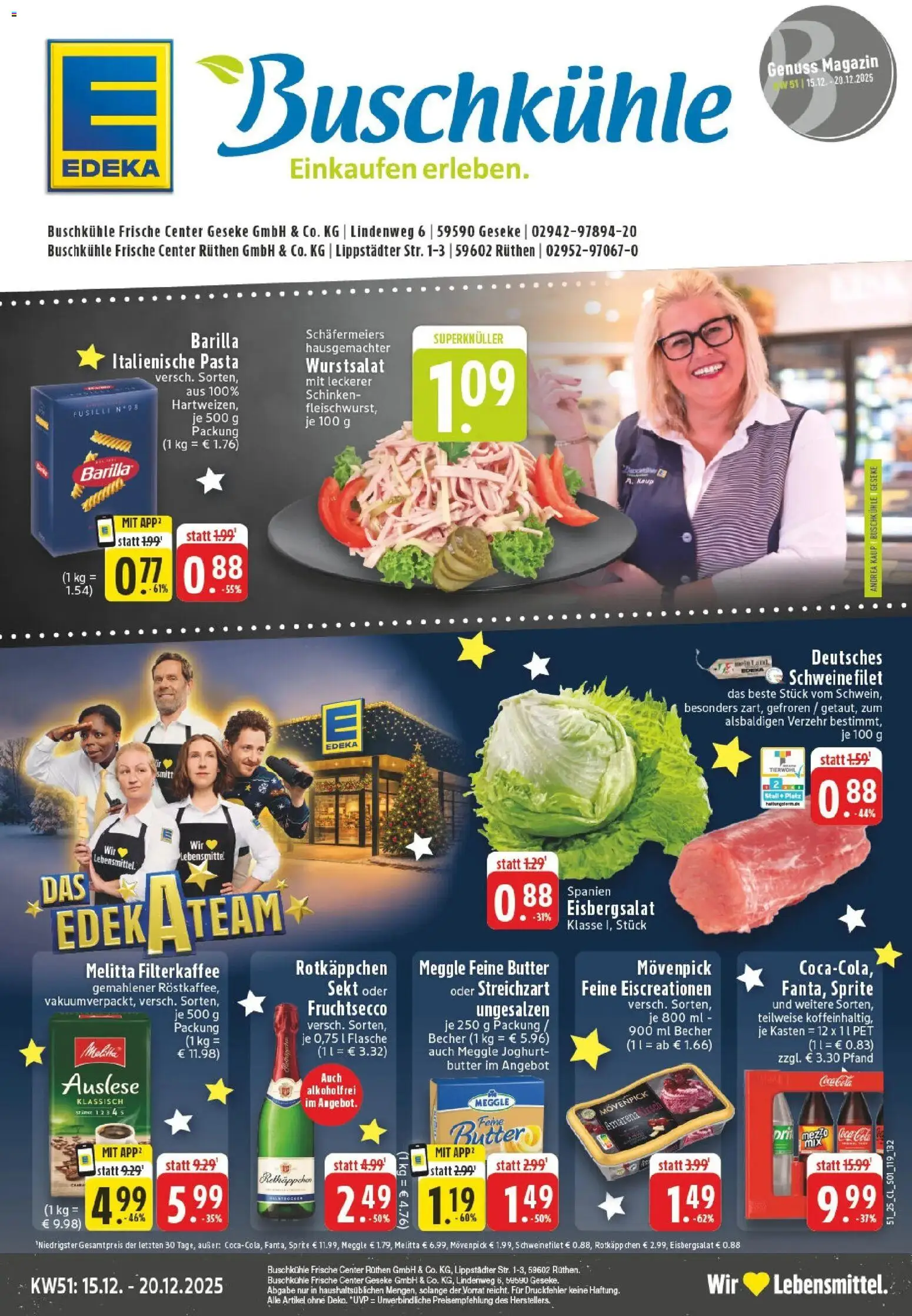 Vorschau von dem Prospekt des Geschäftes Edeka, gültig ab dem 15.12.2025