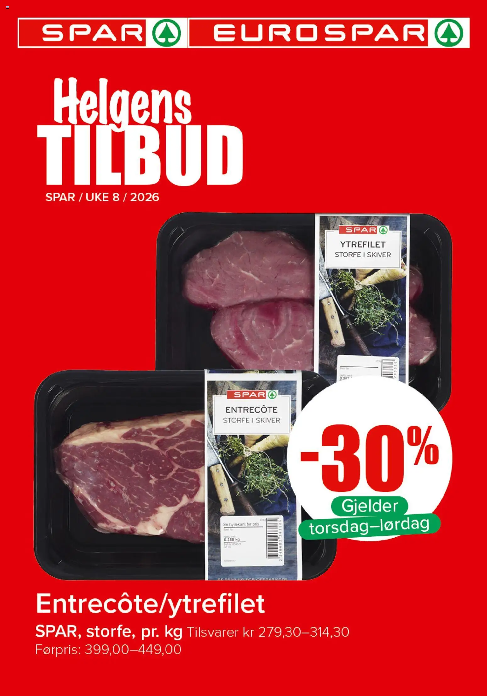 Forhåndsvis Helgens Tilbud fra butikk Spar gyldig fra 19/02/2026